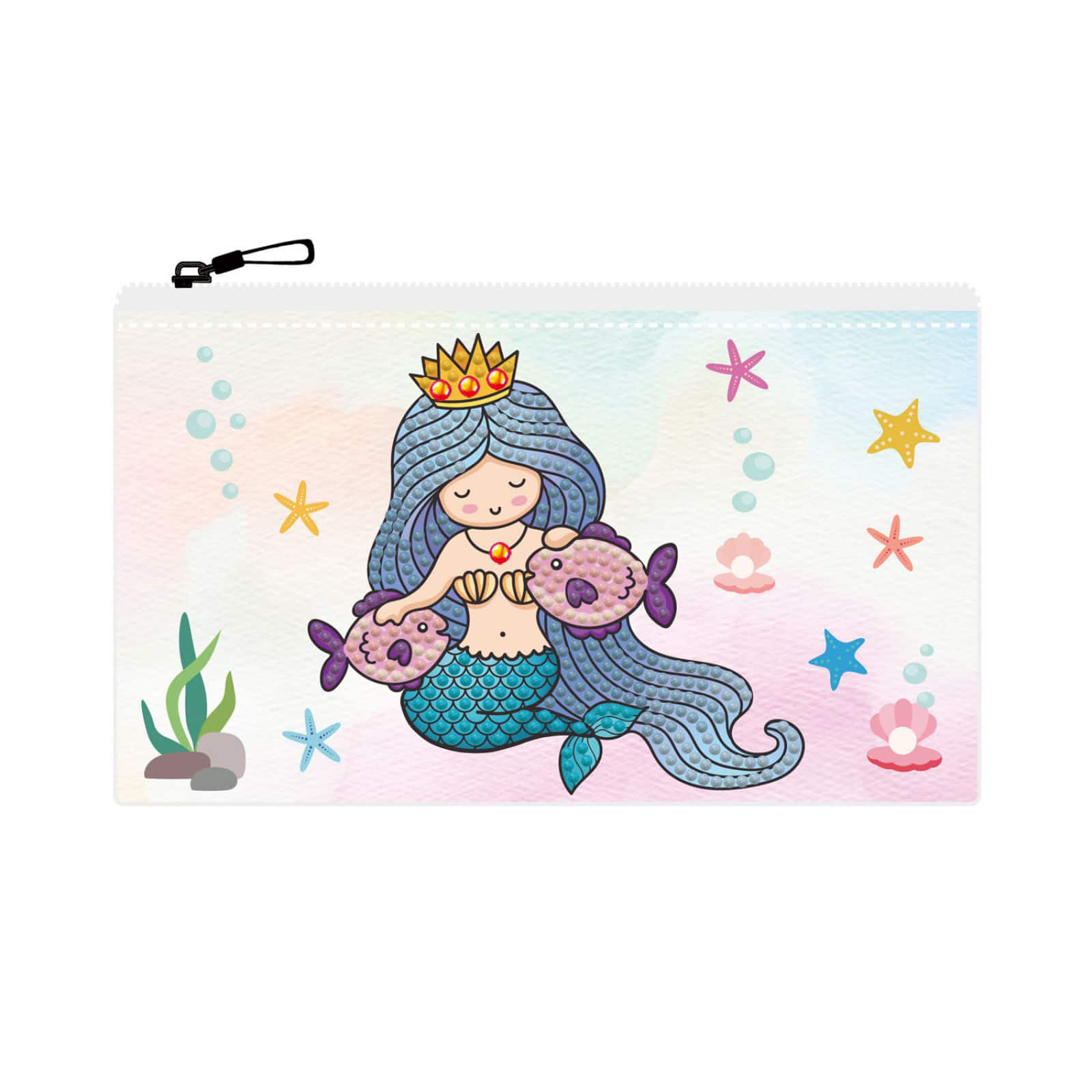 Diamond Dotz&#xAE; Beginner Mermaid Princess Zipper Pouch Diamond Painting Kit