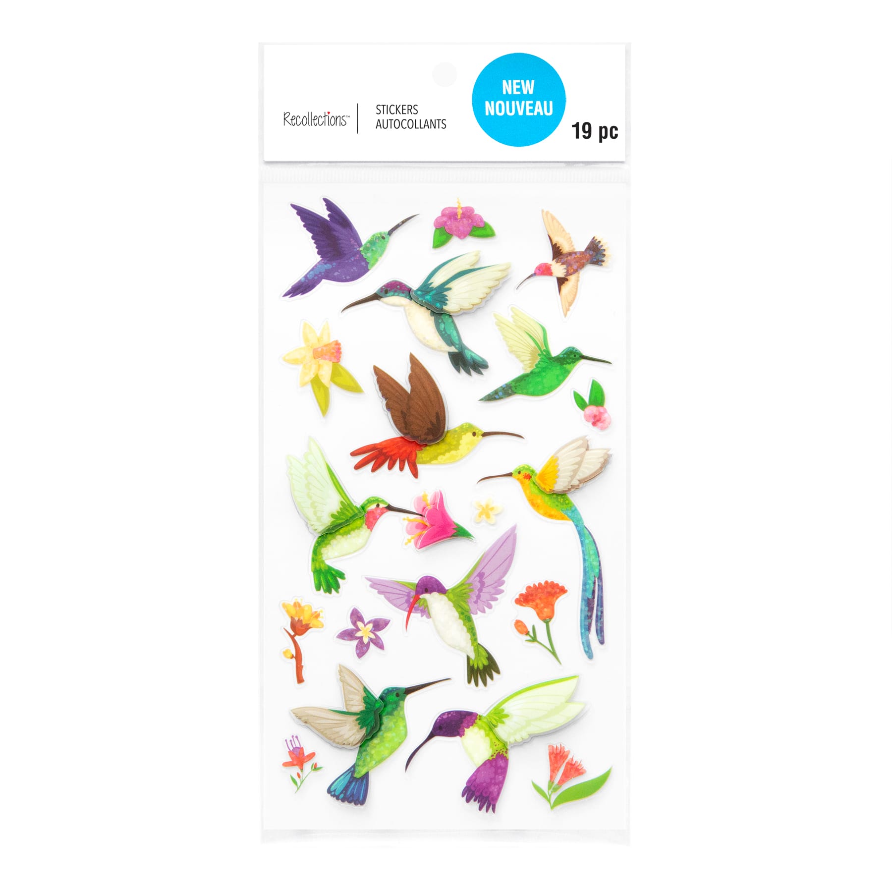 Glitter Hummingbirds Dimensional Stickers by Recollections&#x2122;