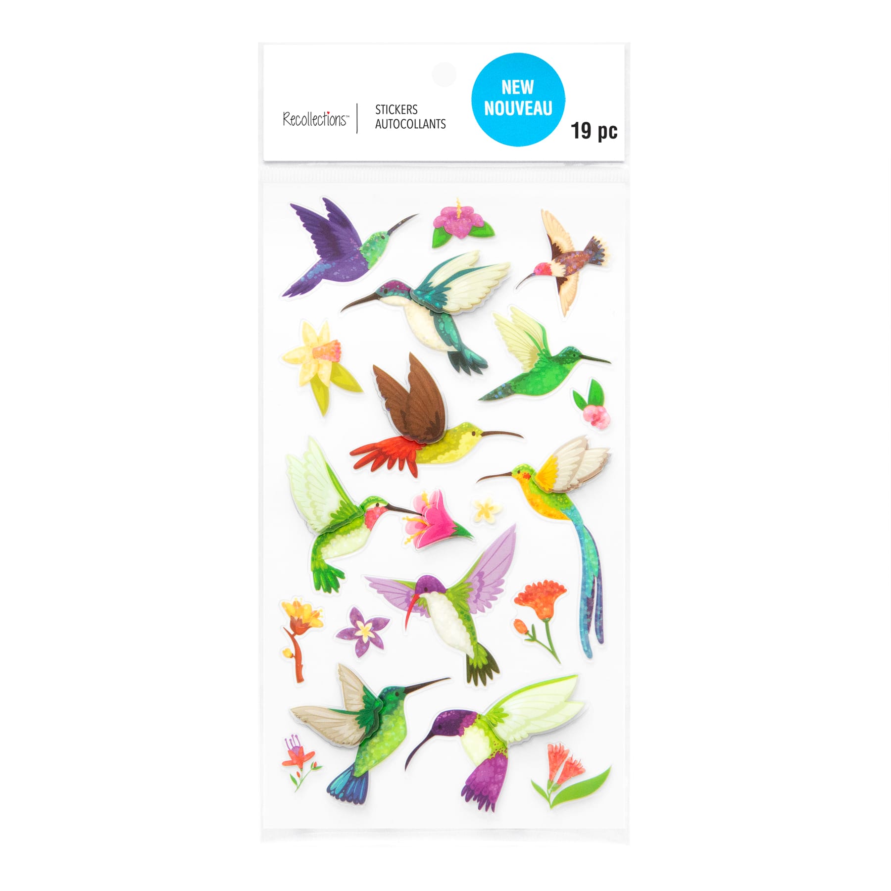 12 Pack: Glitter Hummingbirds Dimensional Stickers by Recollections™
