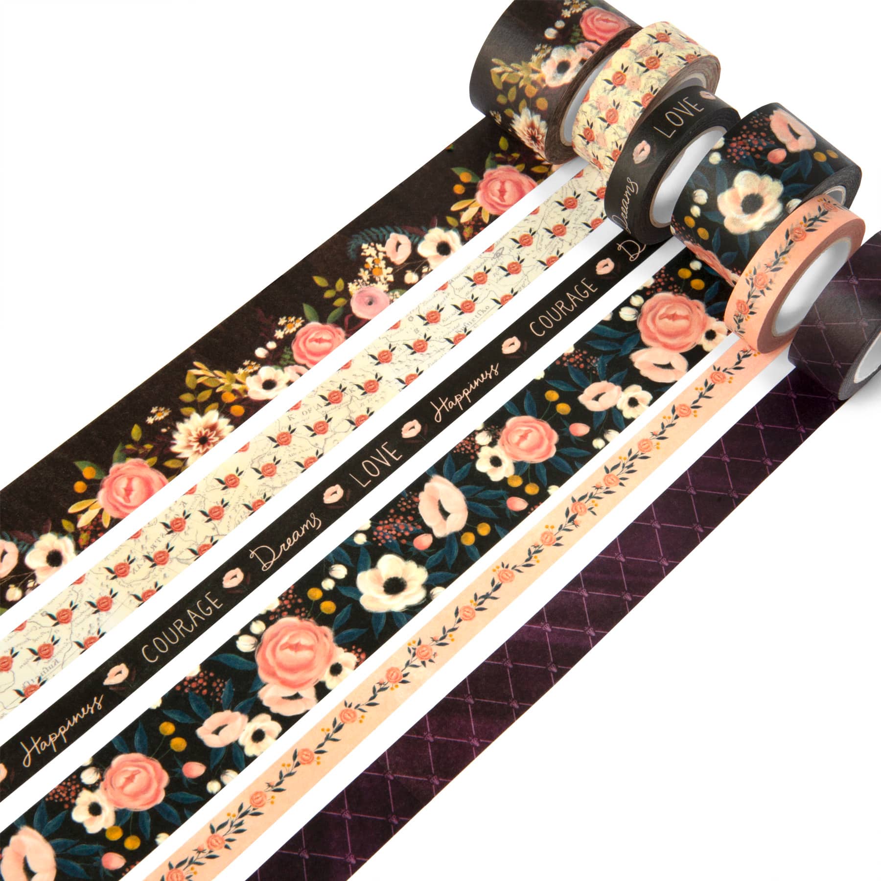 Recollections michaels black floral crafting tape set by recollections