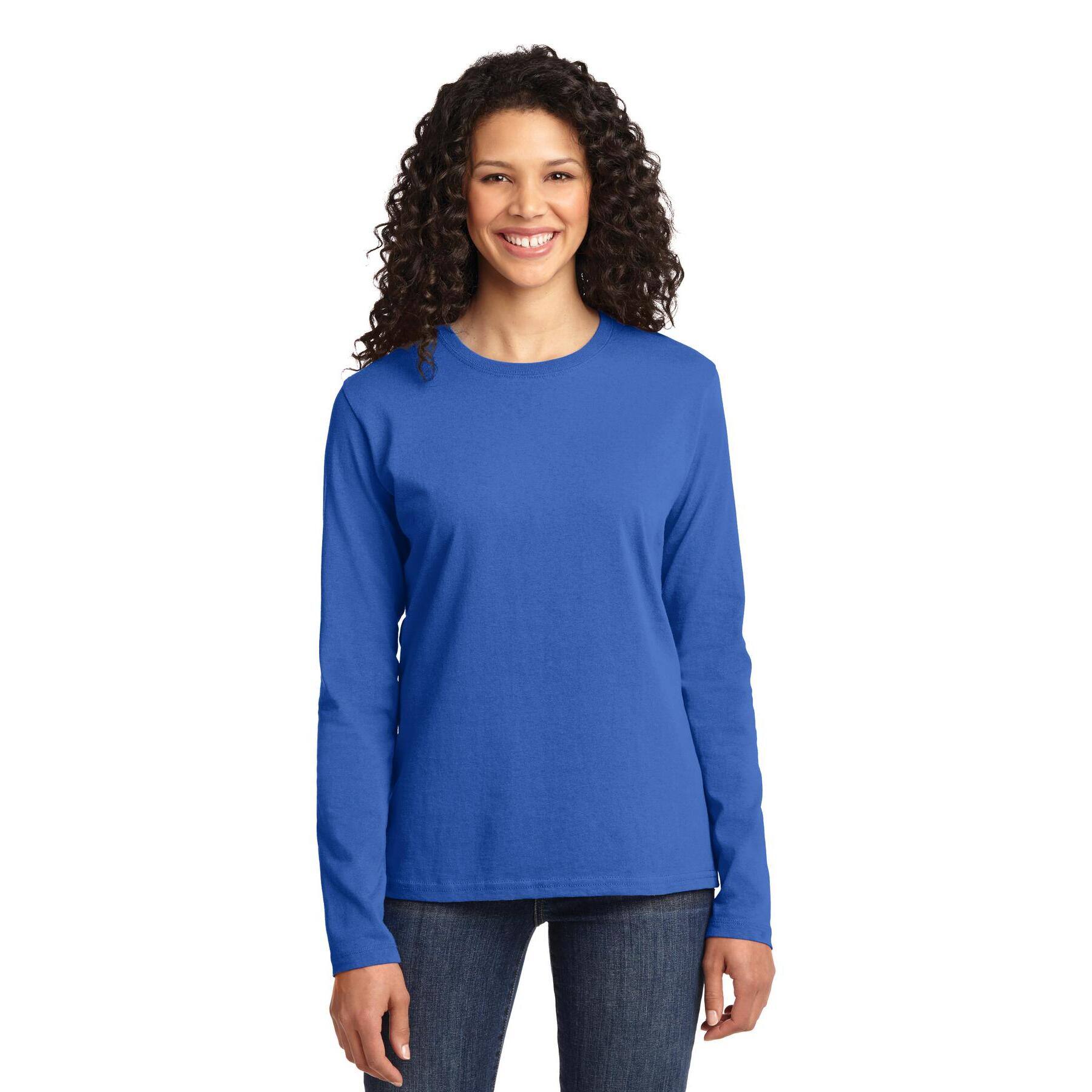 Port &#x26; Company&#xAE; Core Cotton Colors Long Sleeve Ladies T-Shirt
