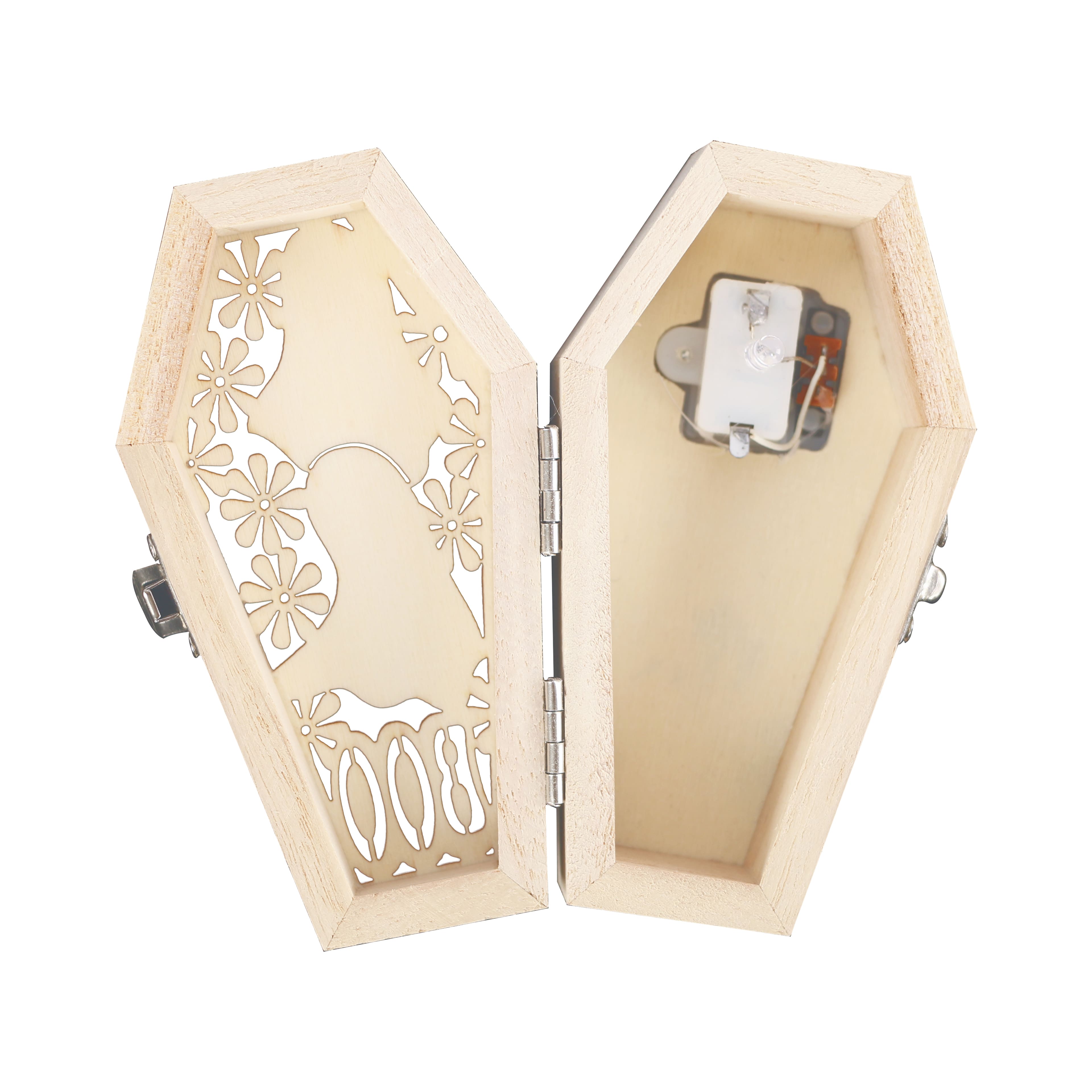 Mini Ghosts Coffin DIY LED Wood D&#xE9;cor by Make Market&#xAE;