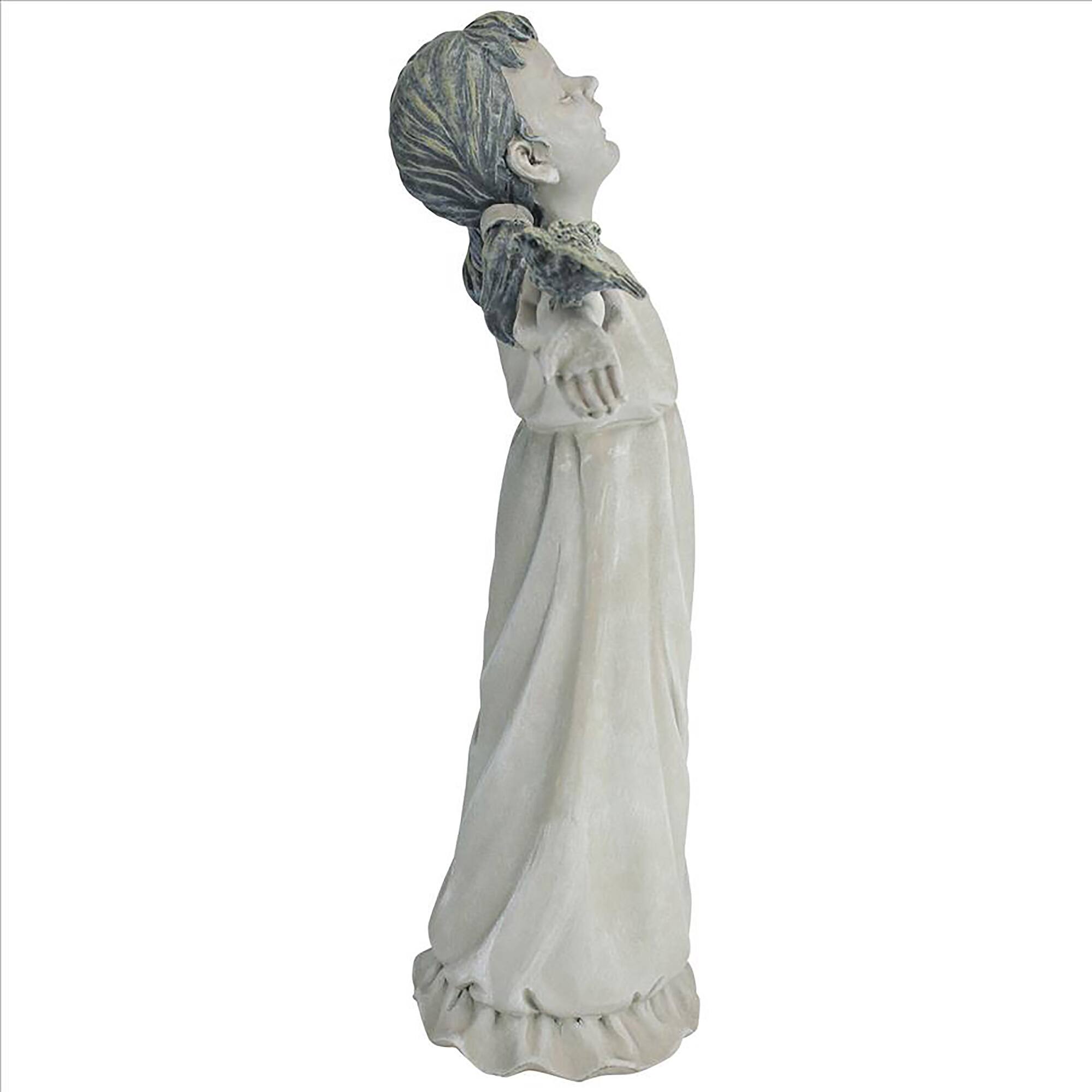 Design Toscano 16" Basking in God's Glory Little Girl Statue