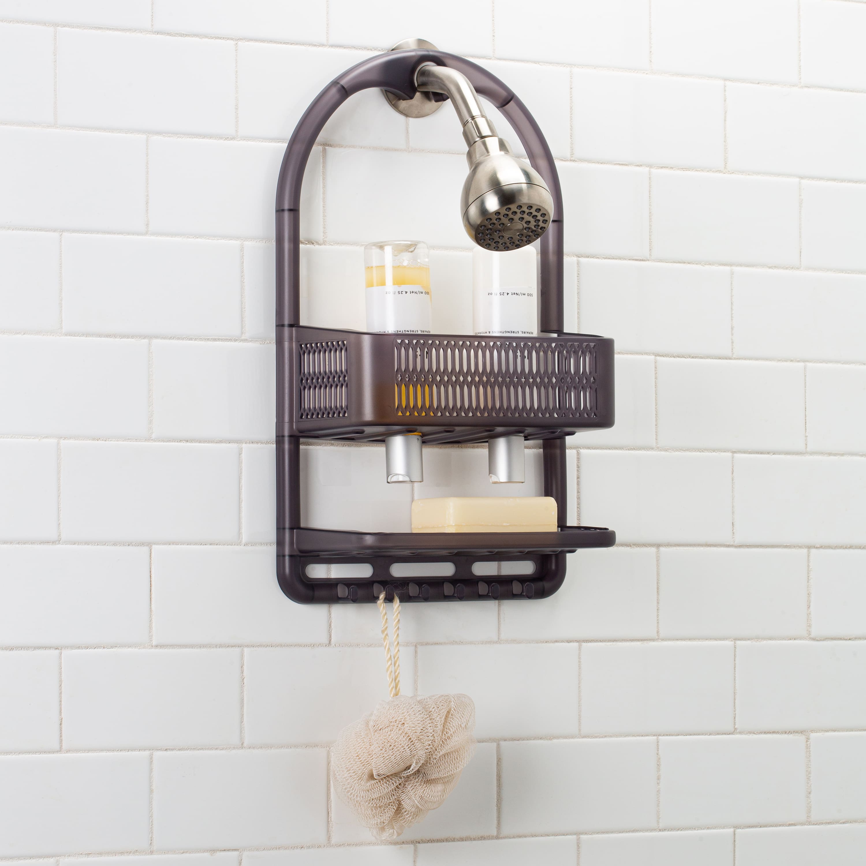 Bath Bliss Molded Shower Caddy in Grey