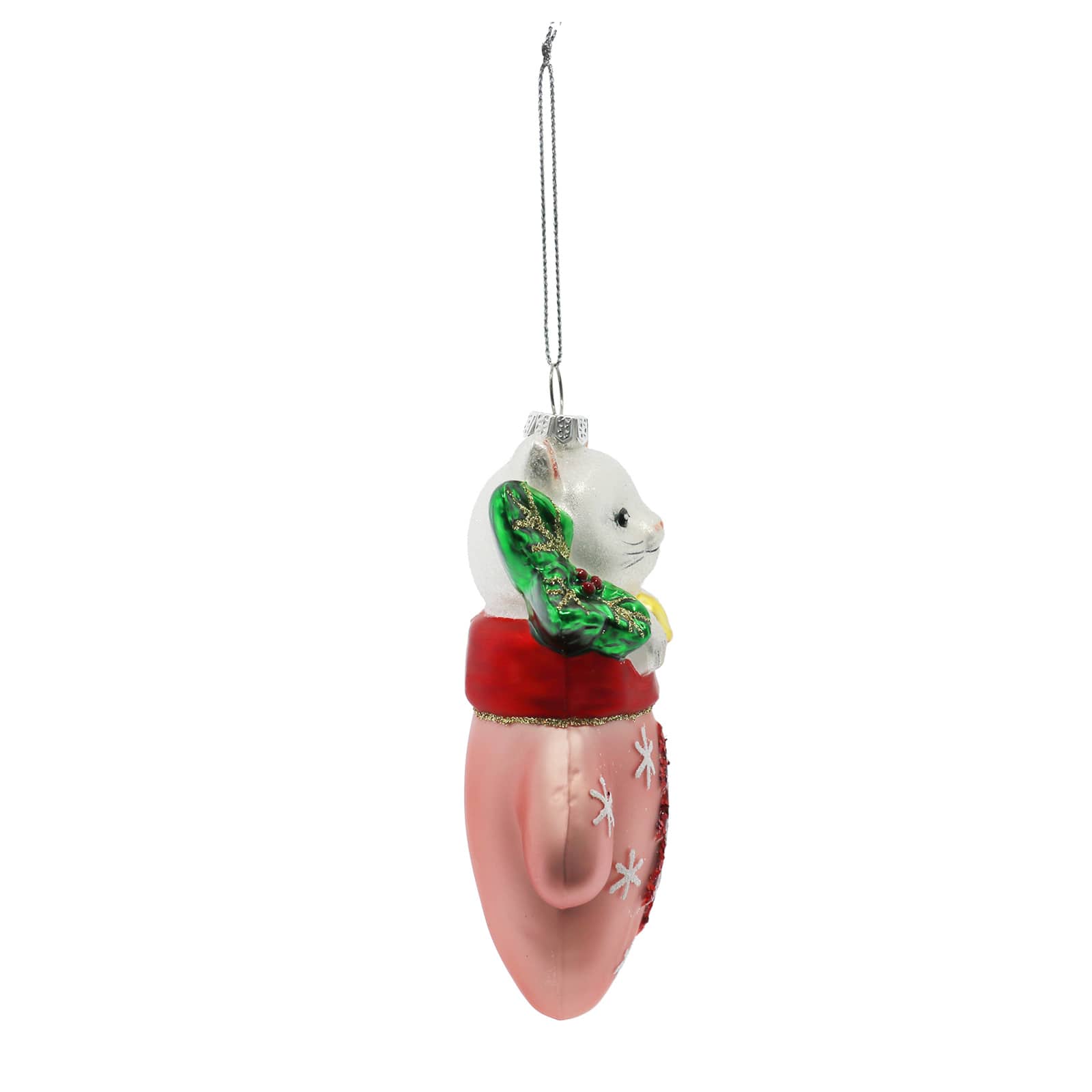 5&#x22; Kitten in a Mitten Glass Ornament by Ashland&#xAE;