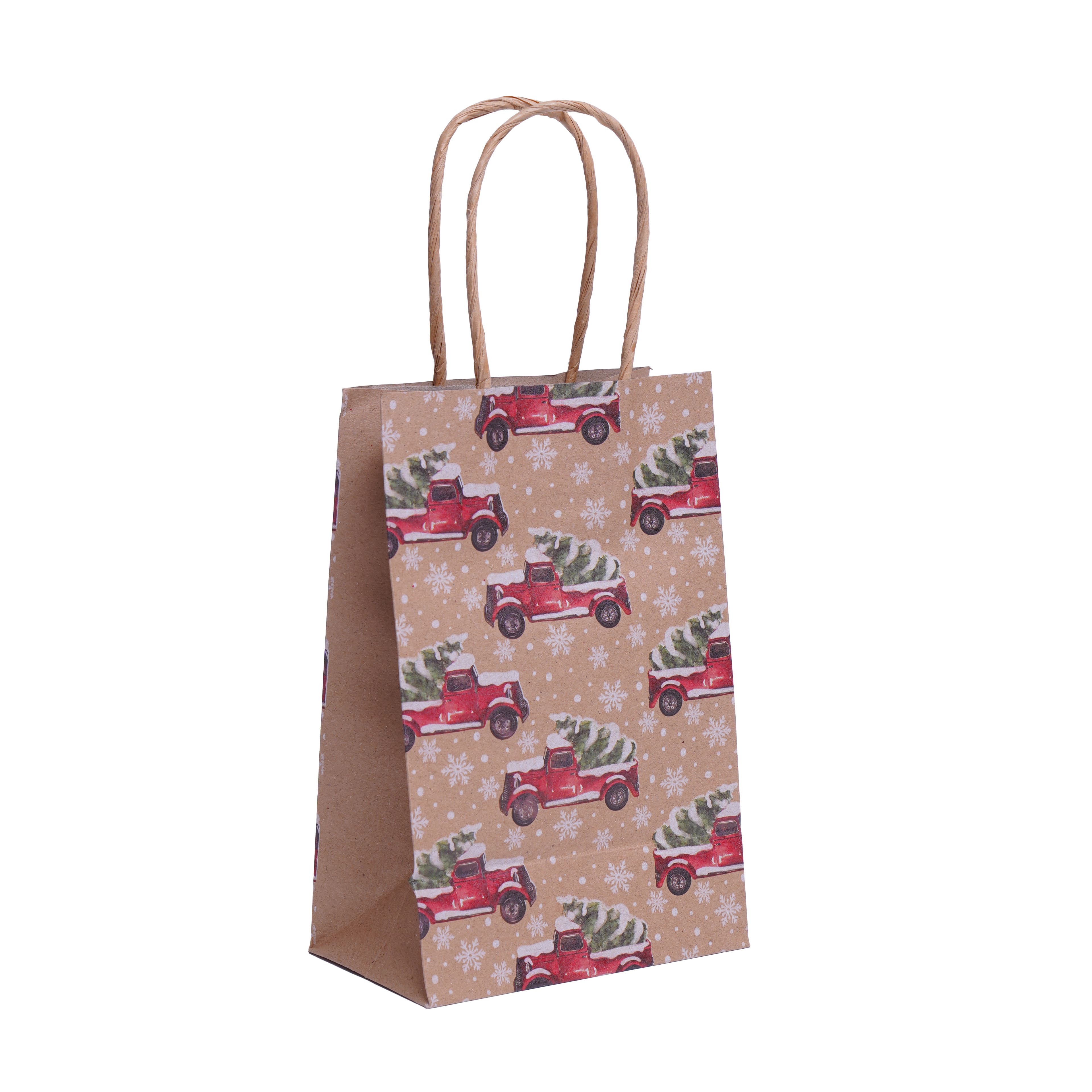 8&#x22; Christmas Tree Truck Gift Bags, 6ct. by Celebrate It&#x2122;