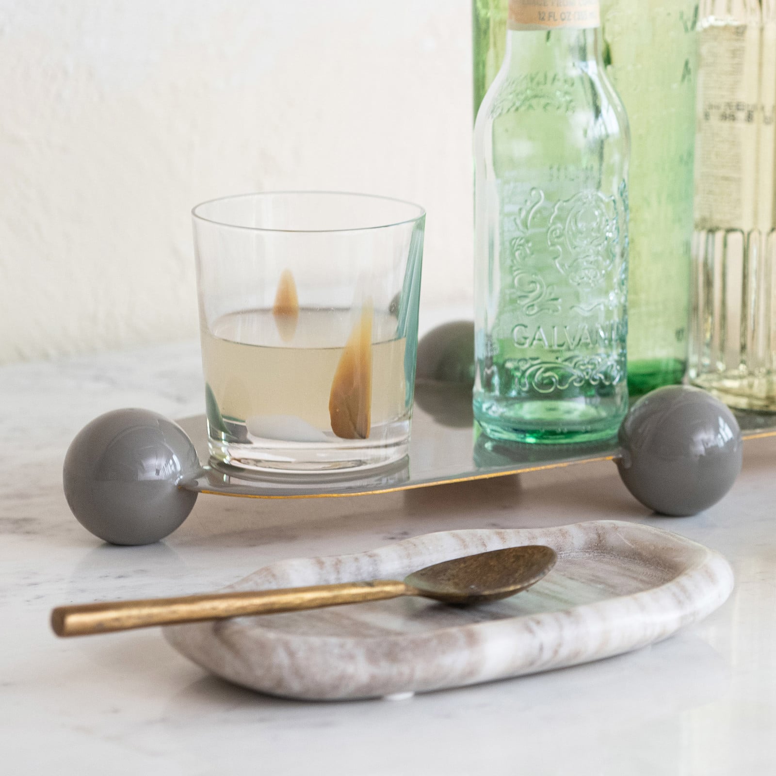 Hello Honey&#xAE; 12oz. Green &#x26; Yellow Kaleidoscope Harmony Handmade Art Glass