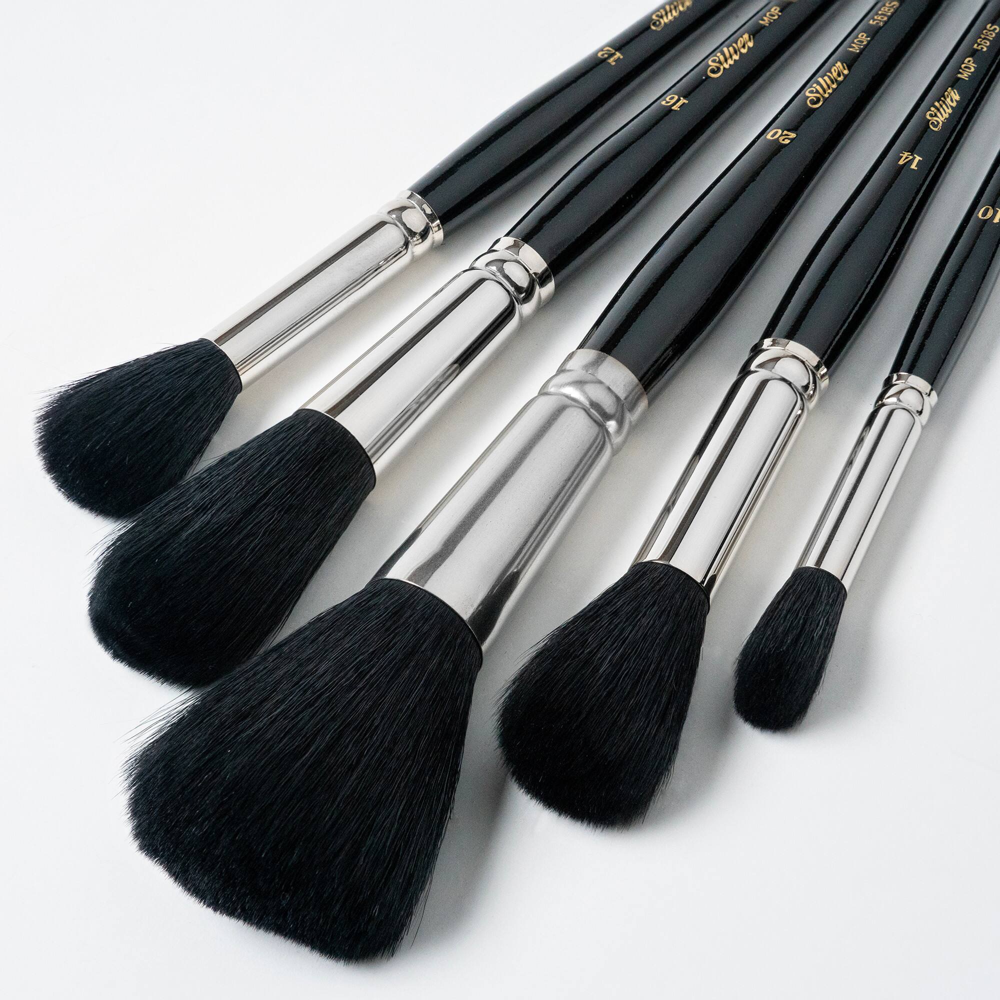 Silver Brush Limited Silver Mop™ 5 Piece Round Black Brush Set