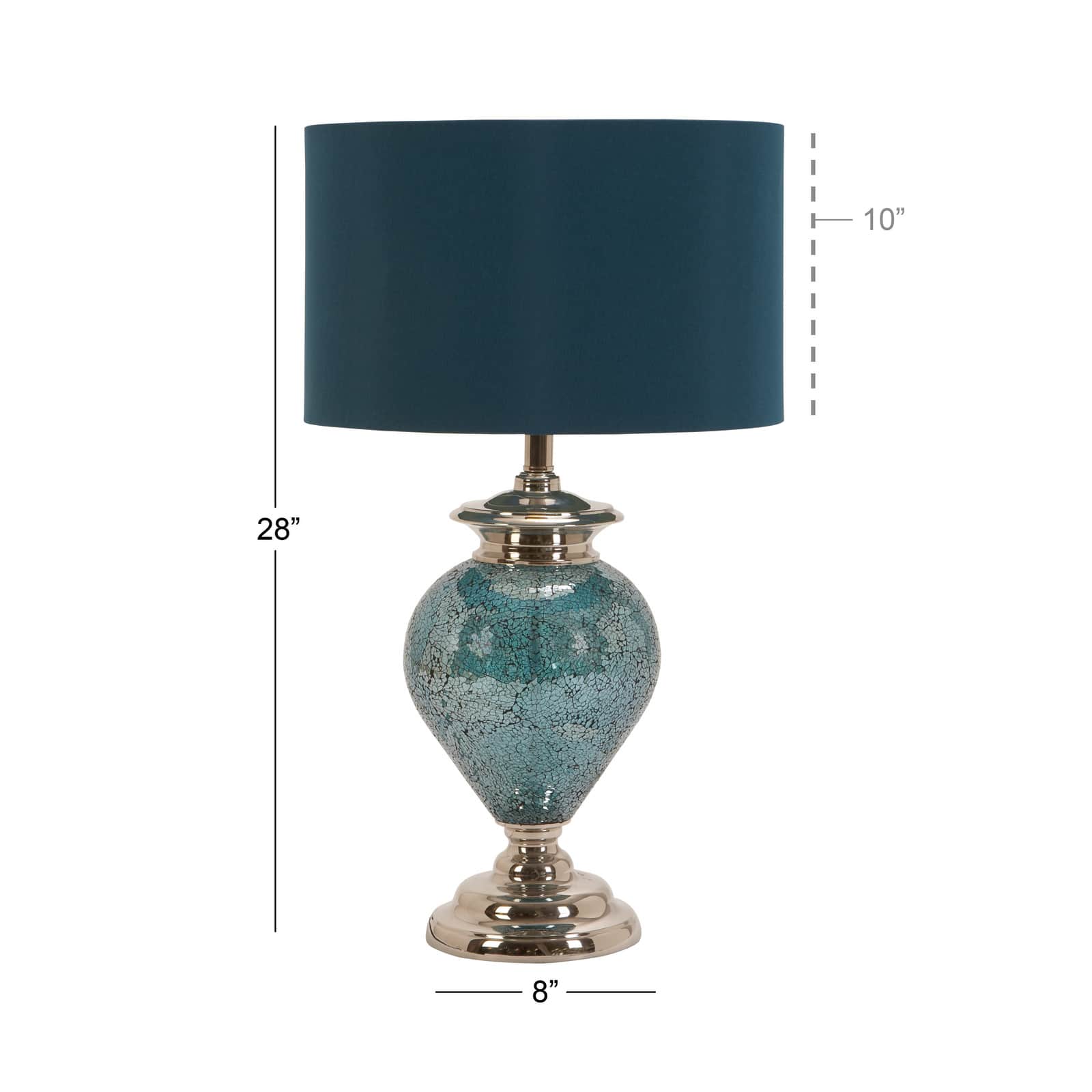 28&#x22; Blue Glass Tuscan Table Lamp