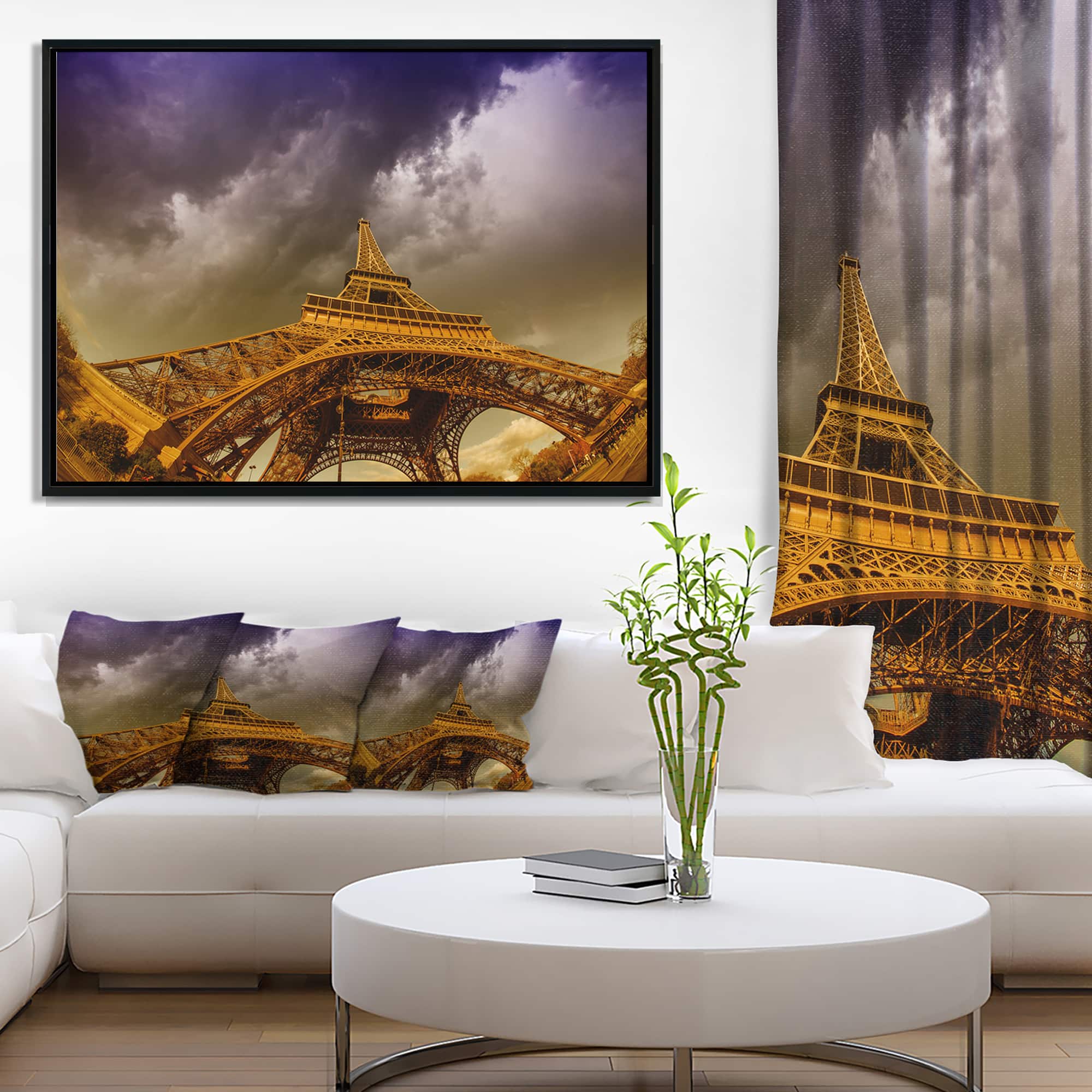 Designart - Paris Eiffel Towerand Gorgeous Sky