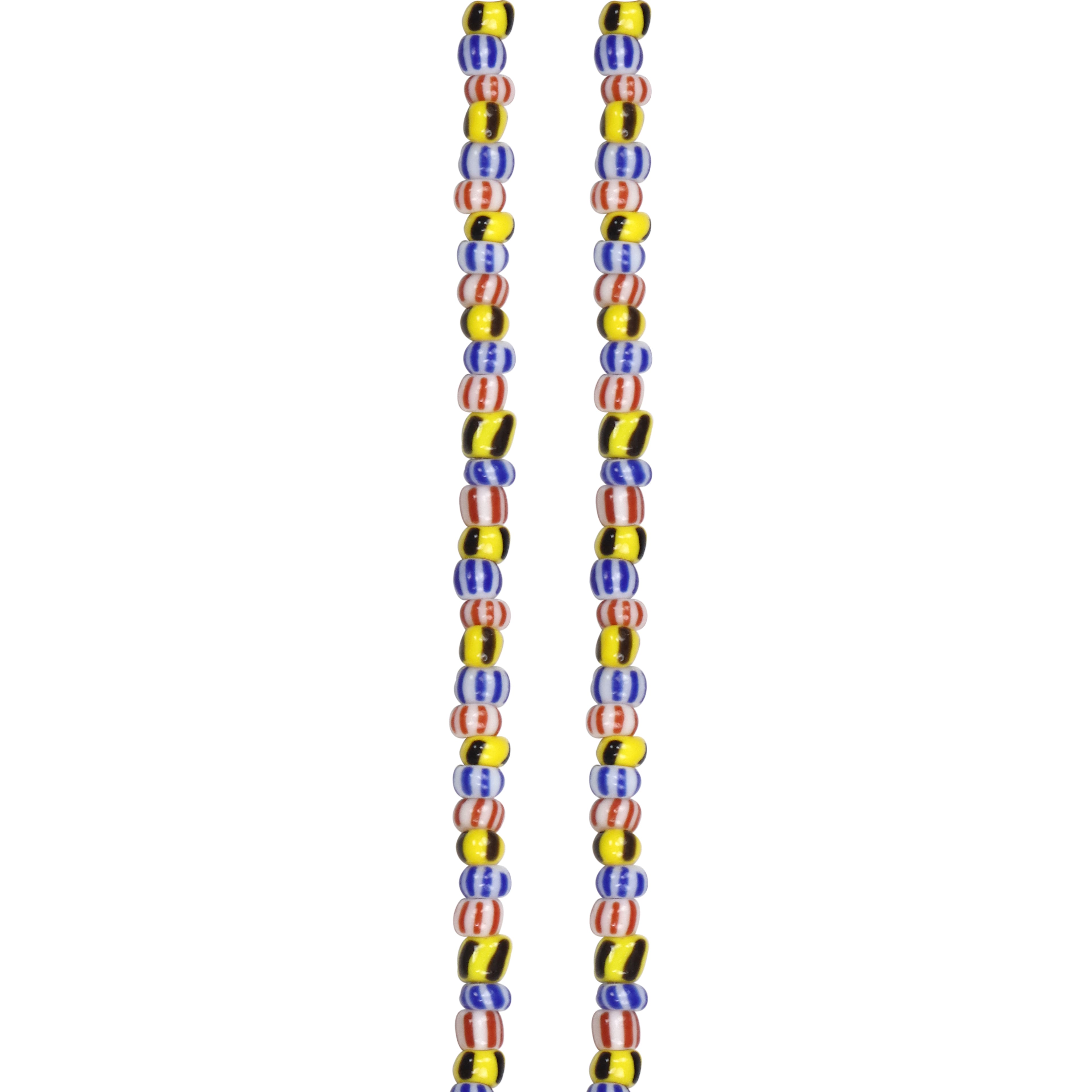 Multicolor Striped Lamp Work Glass Mixed Beads by Bead Landing&#xAE;