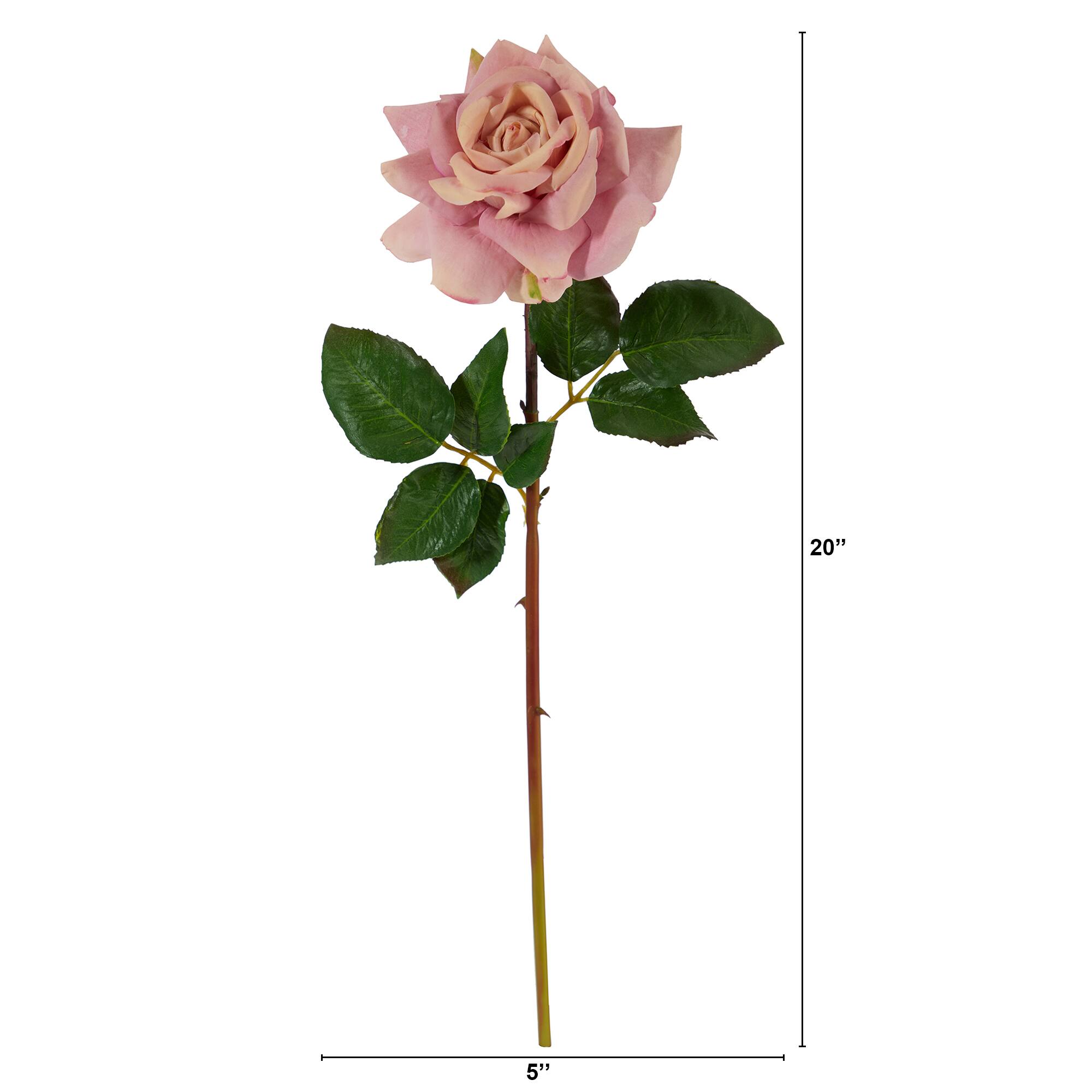 Light Mauve Rose Stem, 6ct.
