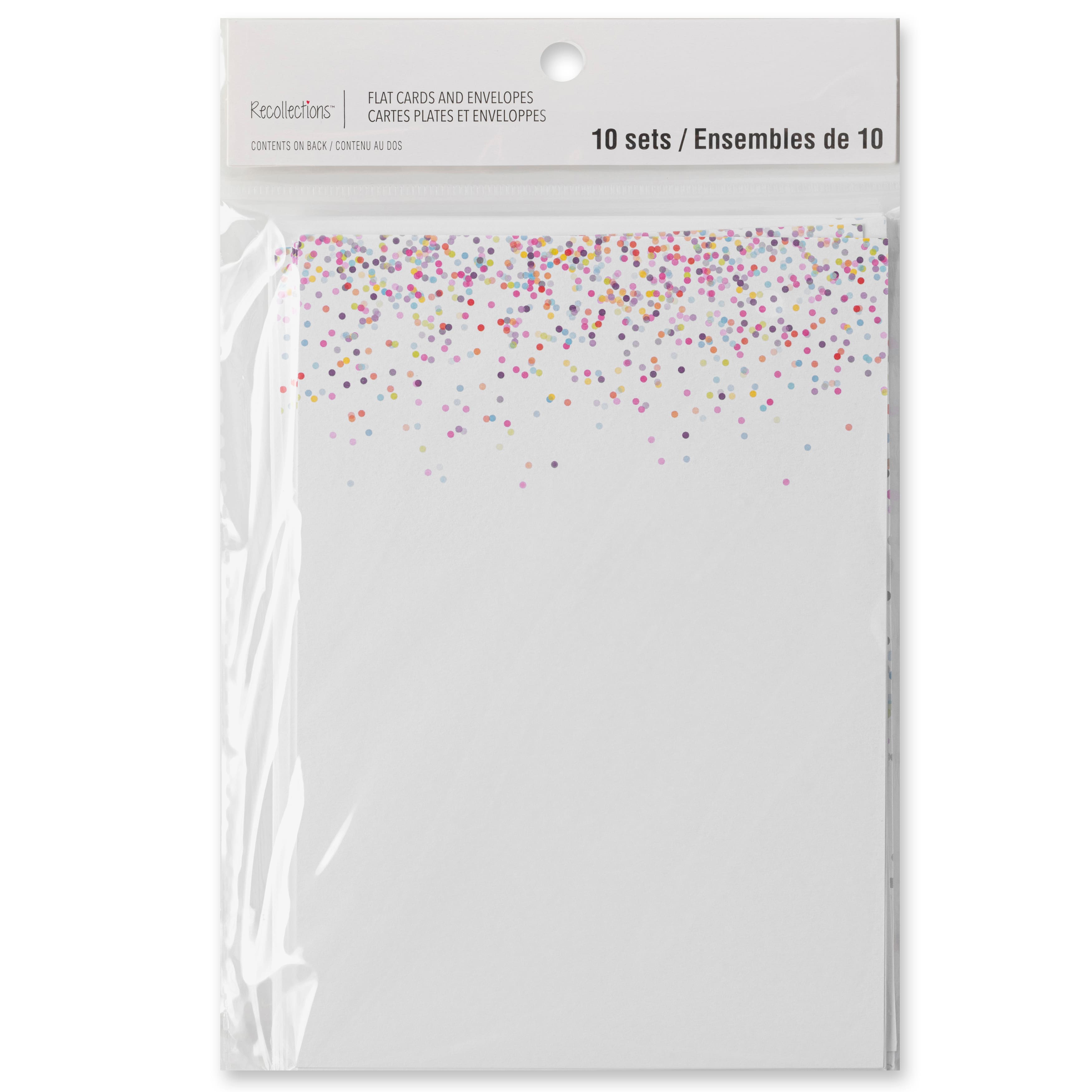 12 Packs: 10 ct. (120 total) 5&#x22; x 7&#x22; Confetti Flat Cards &#x26; Envelopes by Recollections&#x2122;