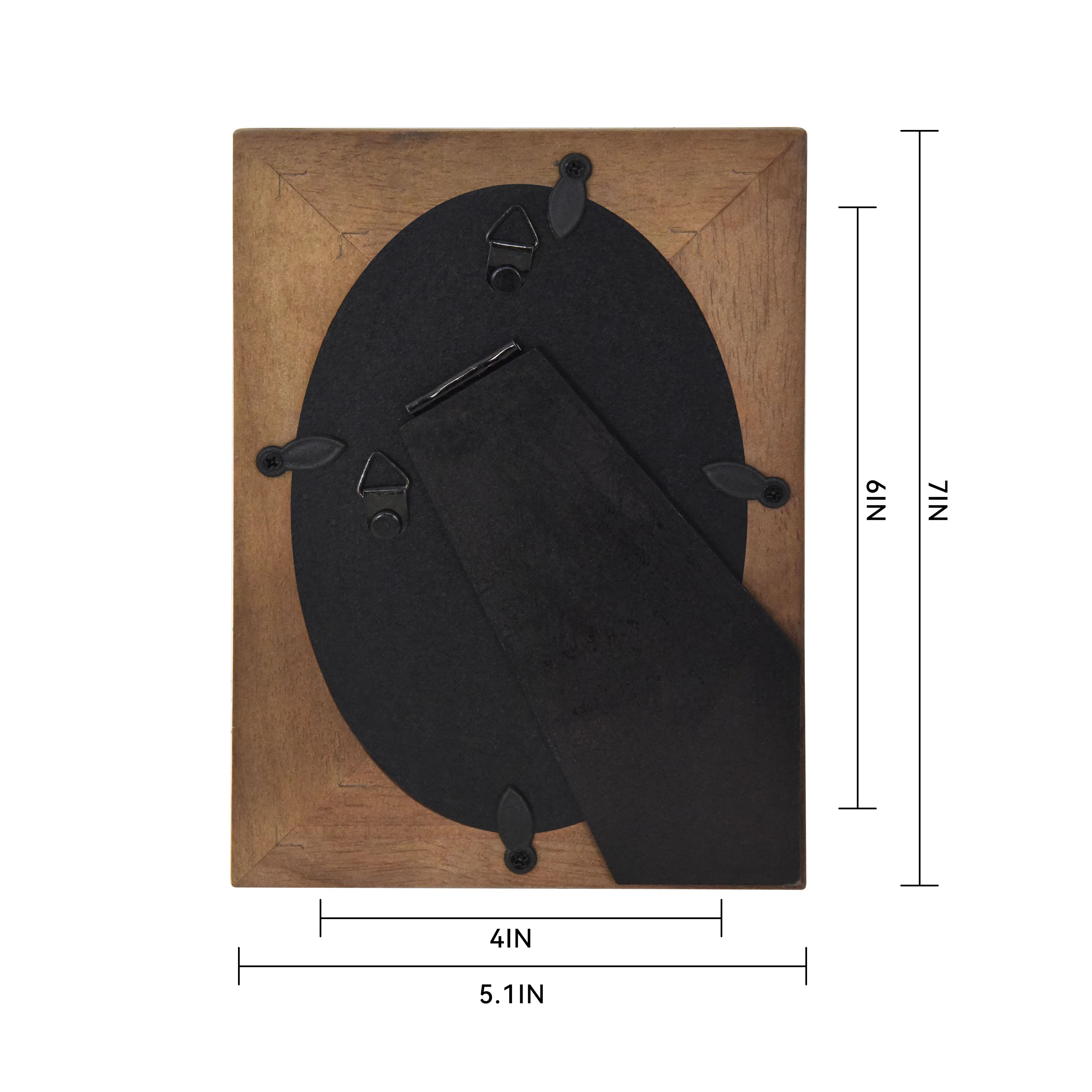 Treasured Finds 4&#x22; x 6&#x22; Dark Brown Oval Tabletop Frame by Studio D&#xE9;cor&#xAE;