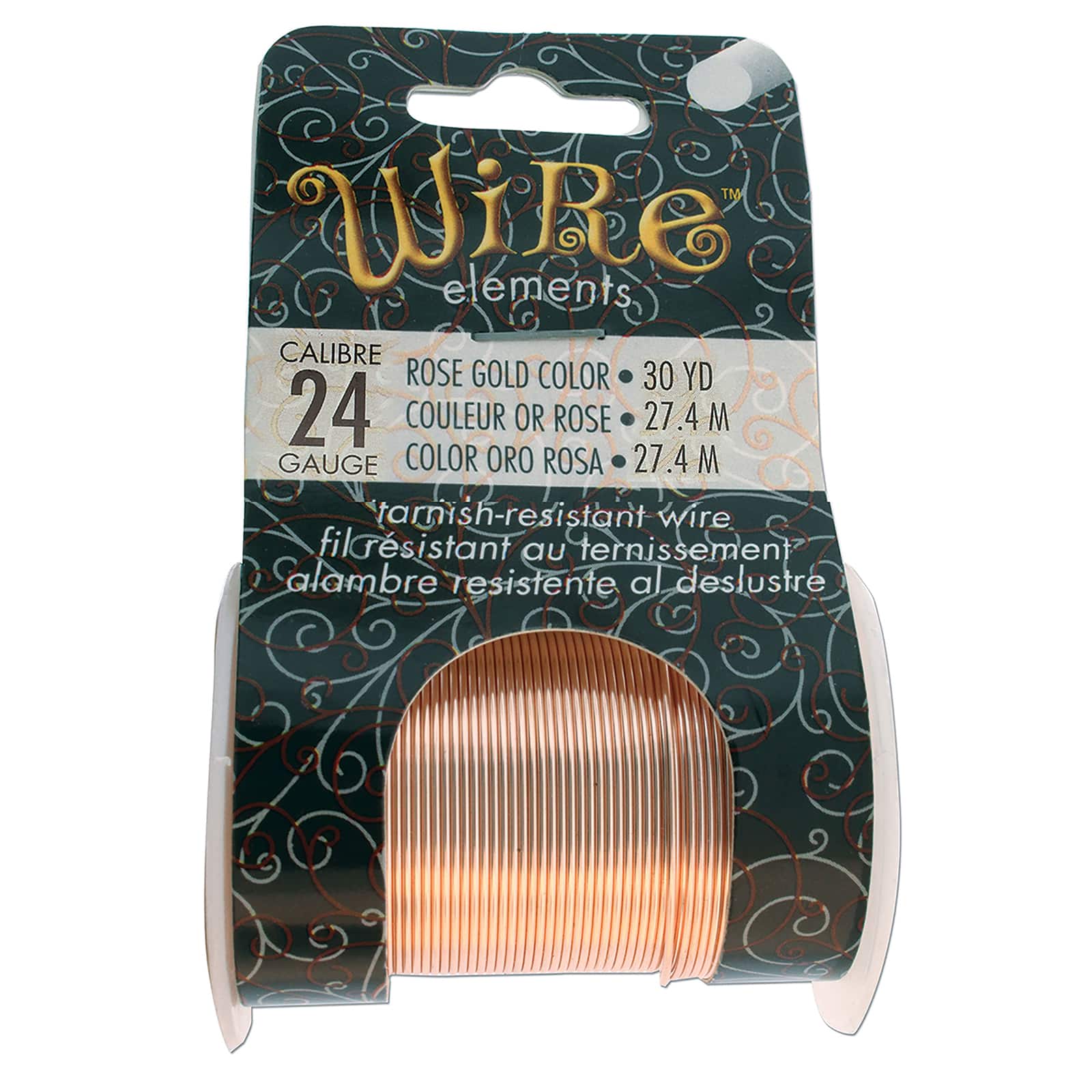 Wire Elements, Tarnish Resistant Copper Wire, 24 Gauge 1 Yard Each