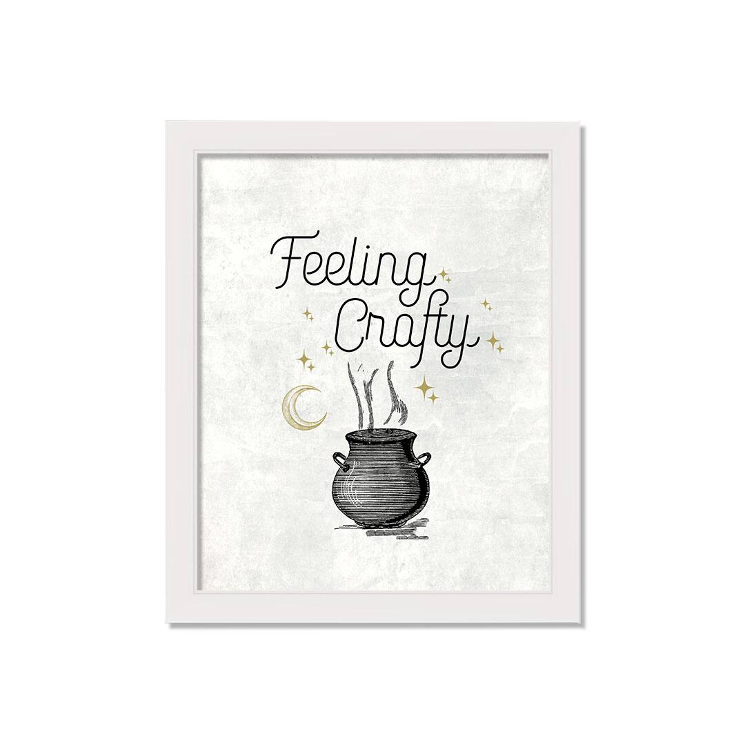 Feeling Crafty 1 16&#x22; x 20&#x22; White Framed Print Under Plexiglass