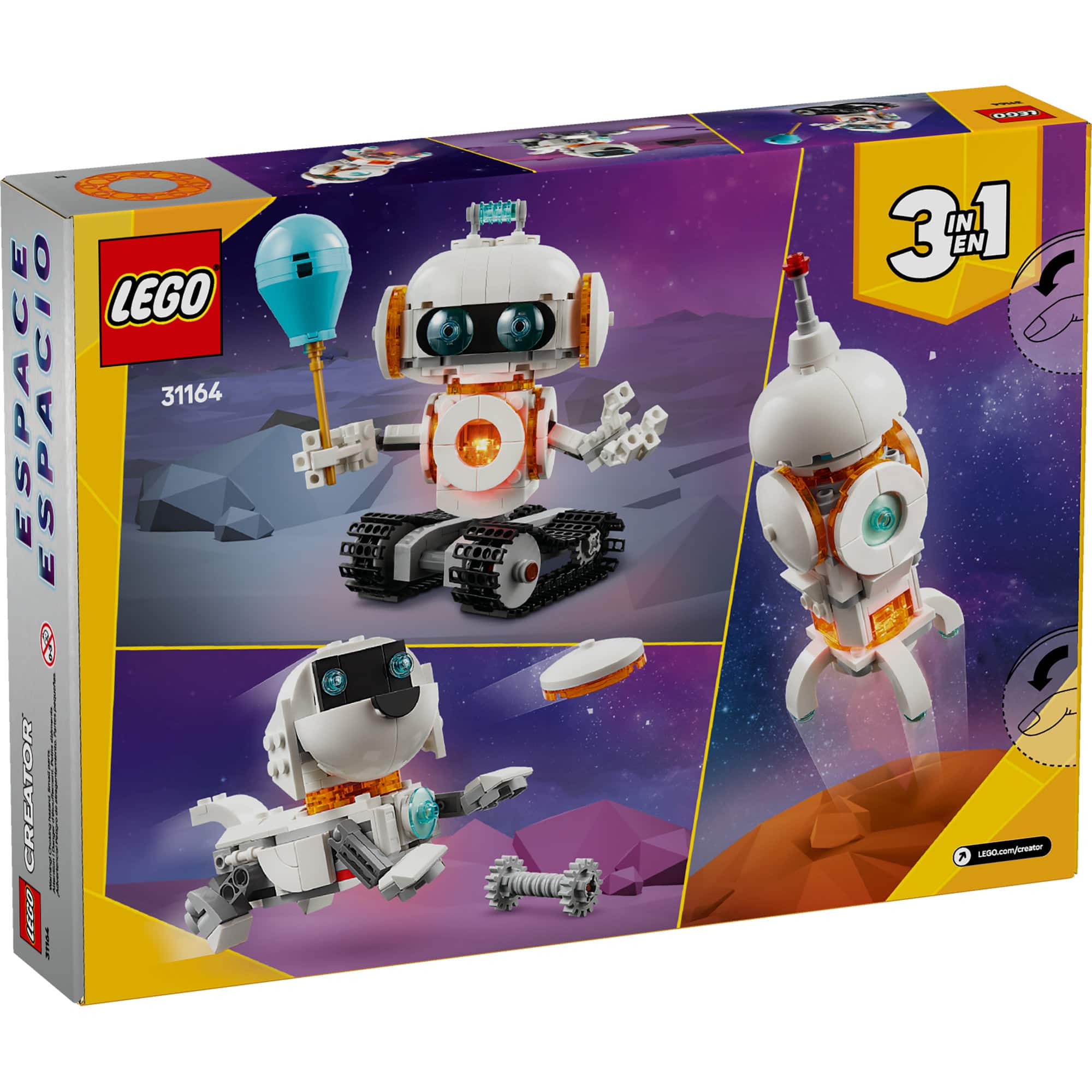 LEGO&#xAE; Creator 3in1 Space Robot Toy Science Playset 31164