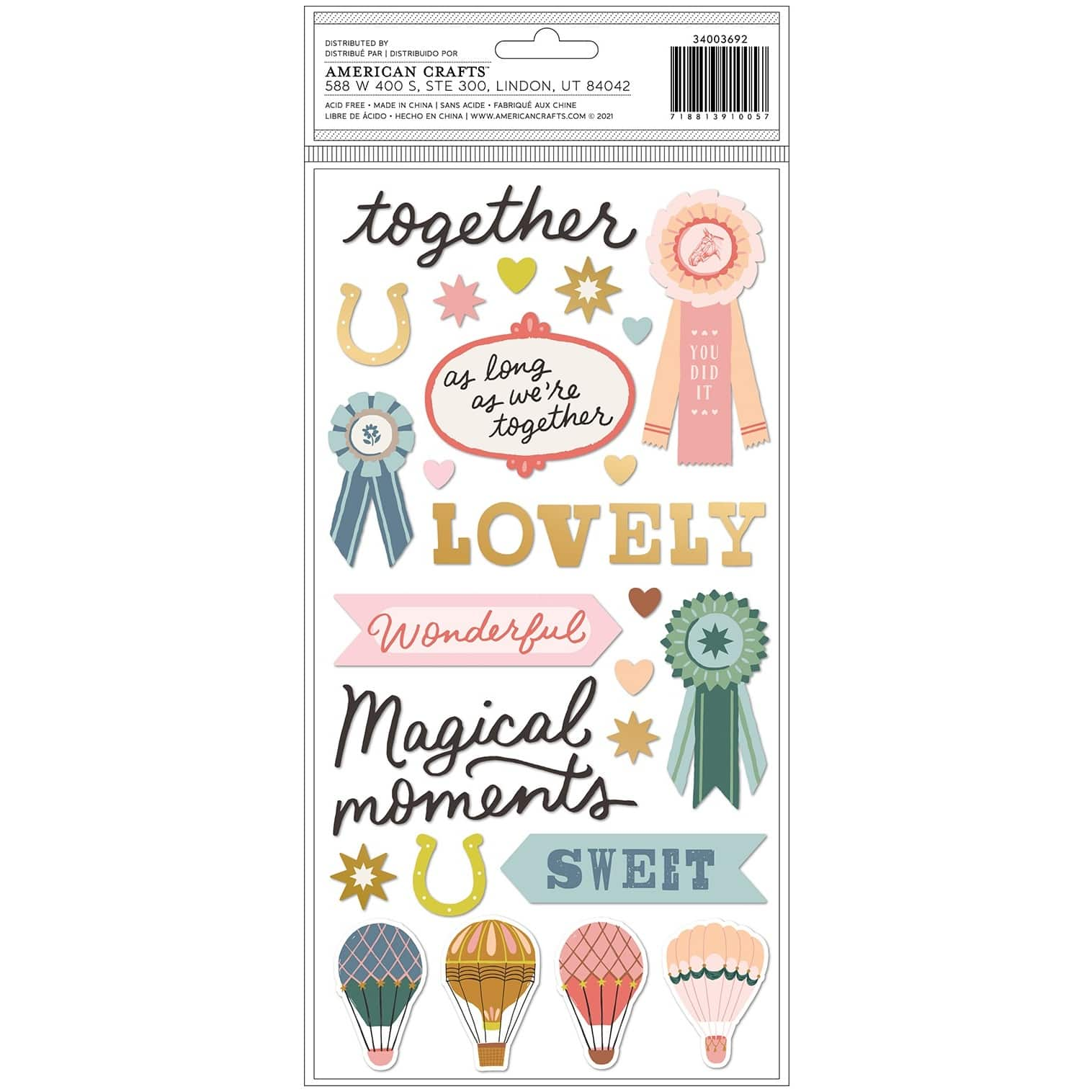 American Crafts&#x2122; Maggie Holmes Market Square Thickers Stickers