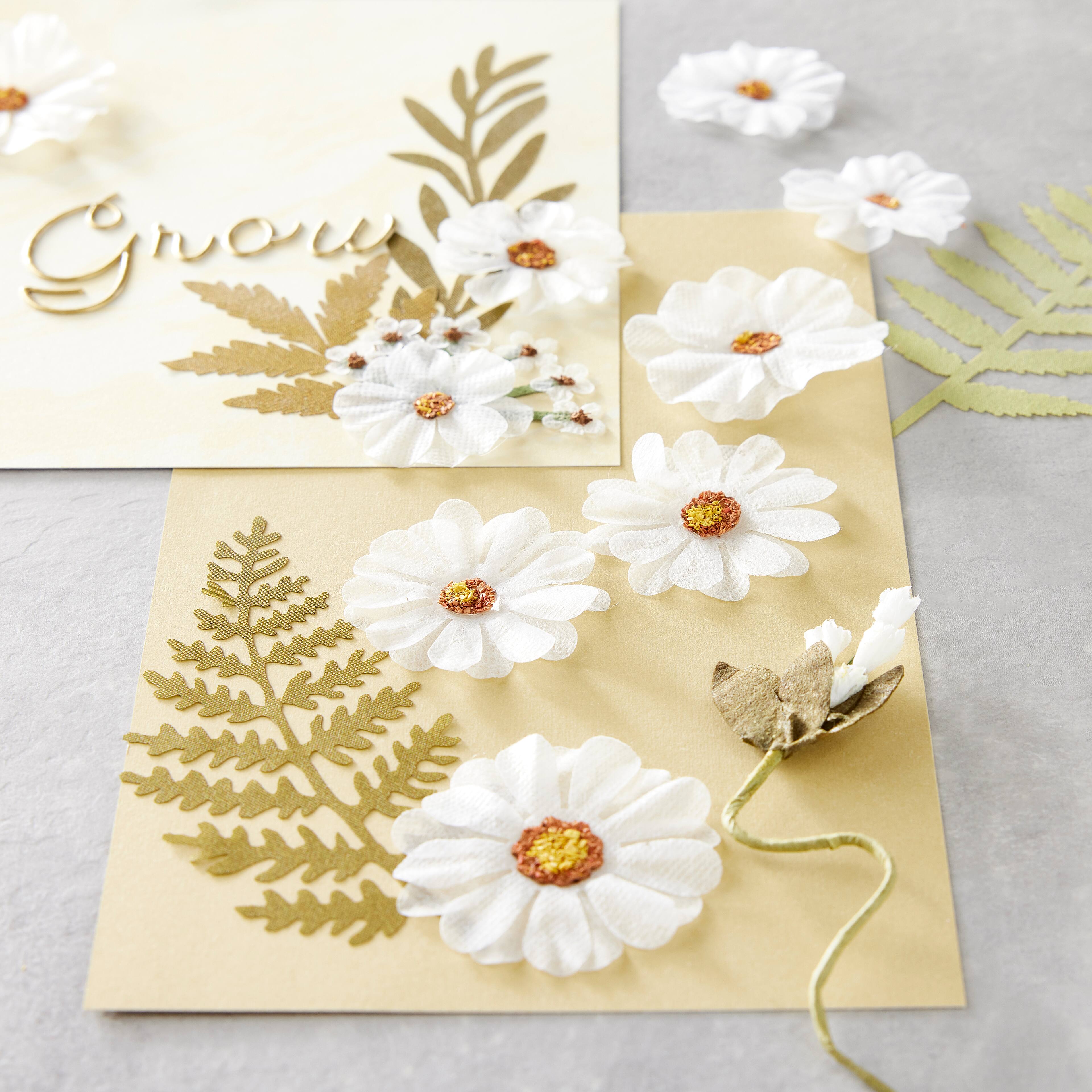 12 Packs: 15 ct. (180 total) White Fabric Pressed Flower Embellishments by Recollections™