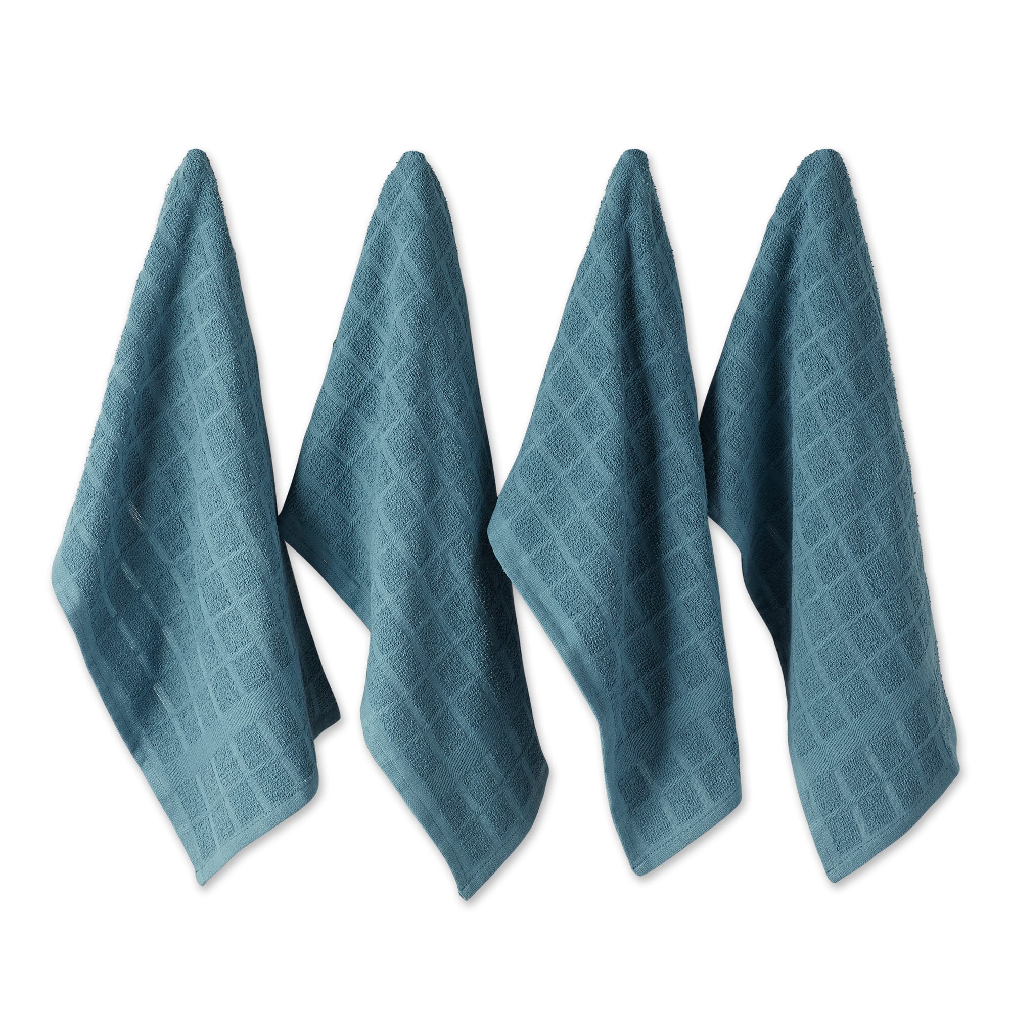 DII® Solid Windowpane Terry Dishtowels, 4ct.