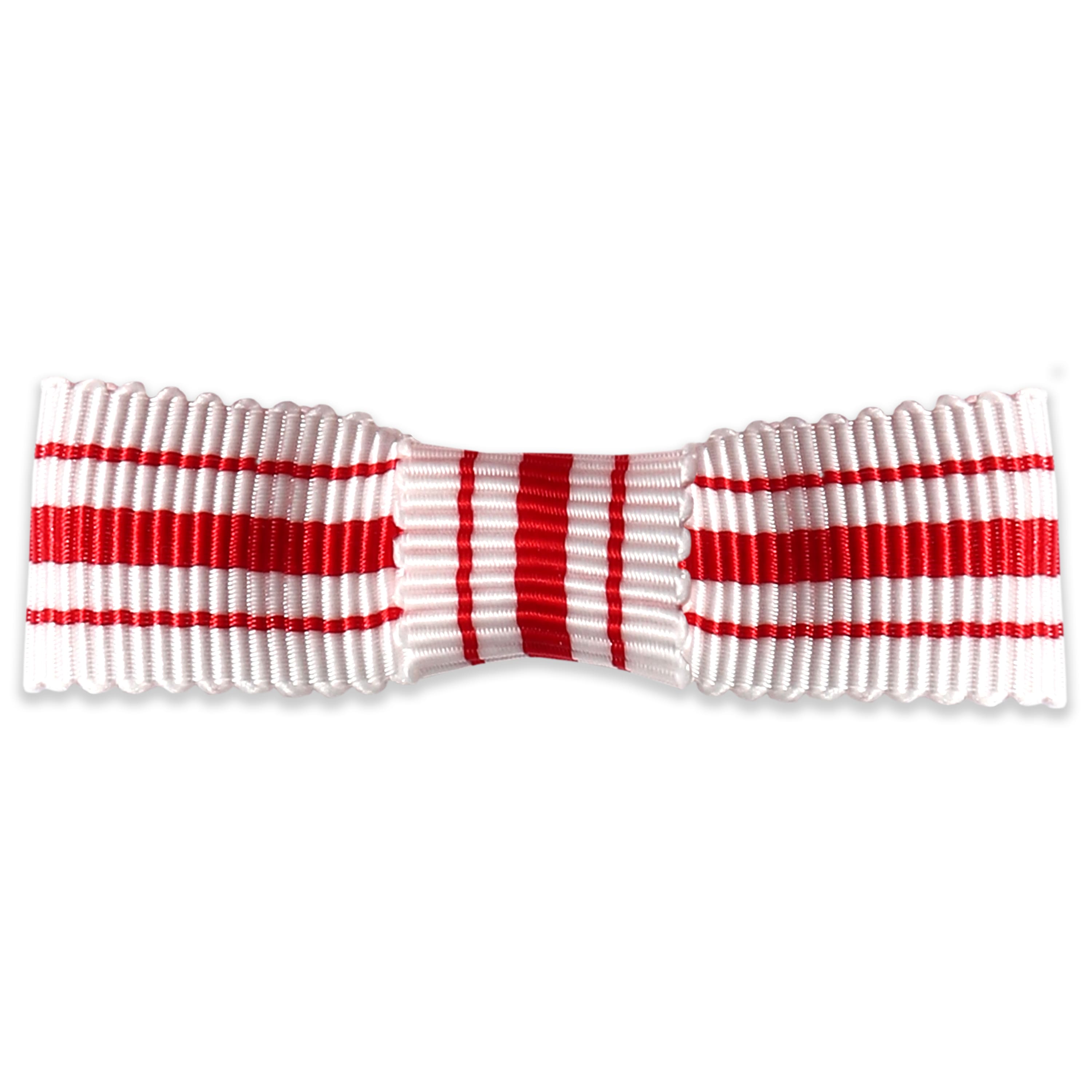 Gwen Studios White &#x26; Red Stripe Grosgrain Bows, 2ct.