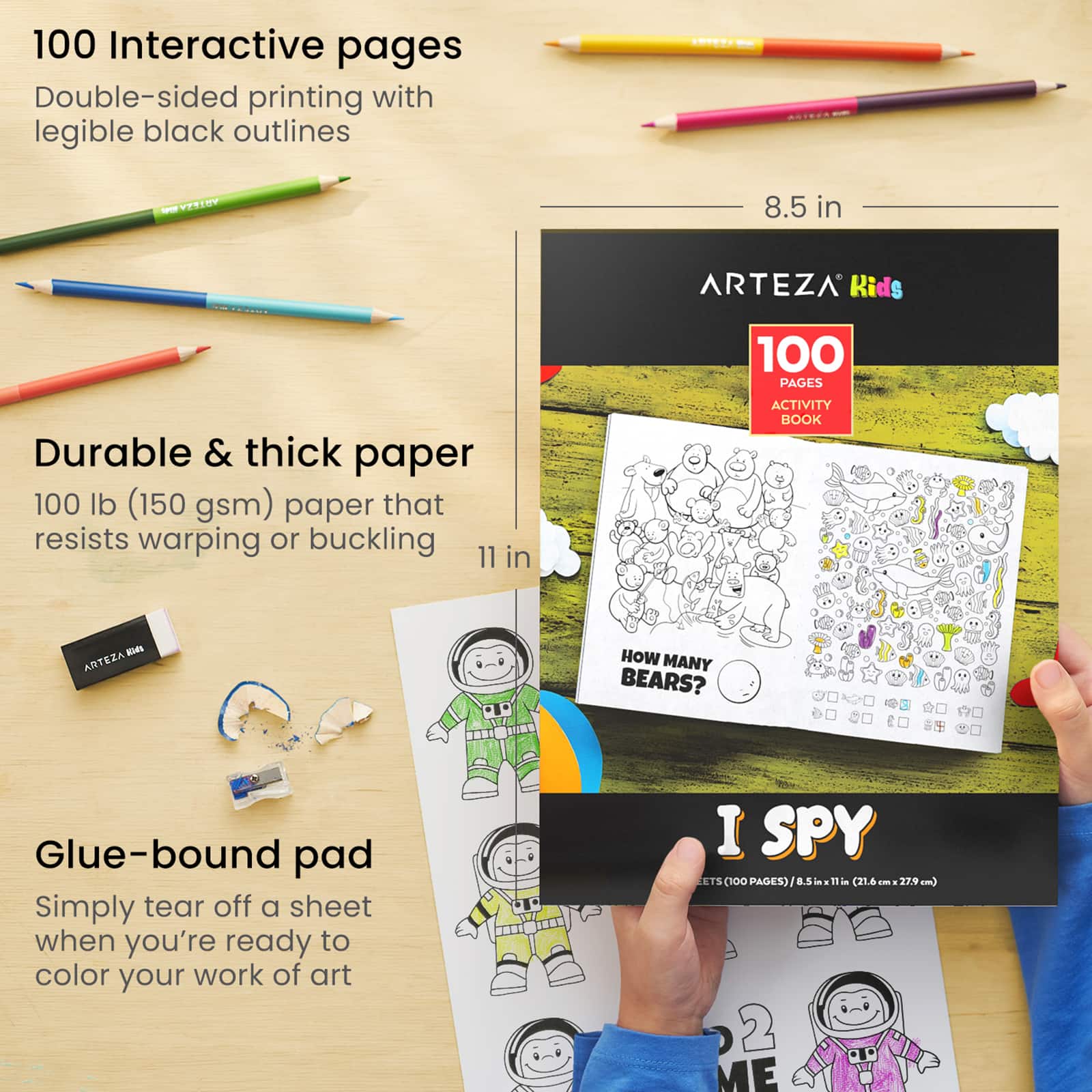 Arteza&#xAE; Kids Activity Book, I Spy, 50 pages