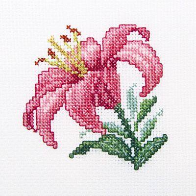 RTO Pink Lily Counted Cross Stitch Kit | Michaels