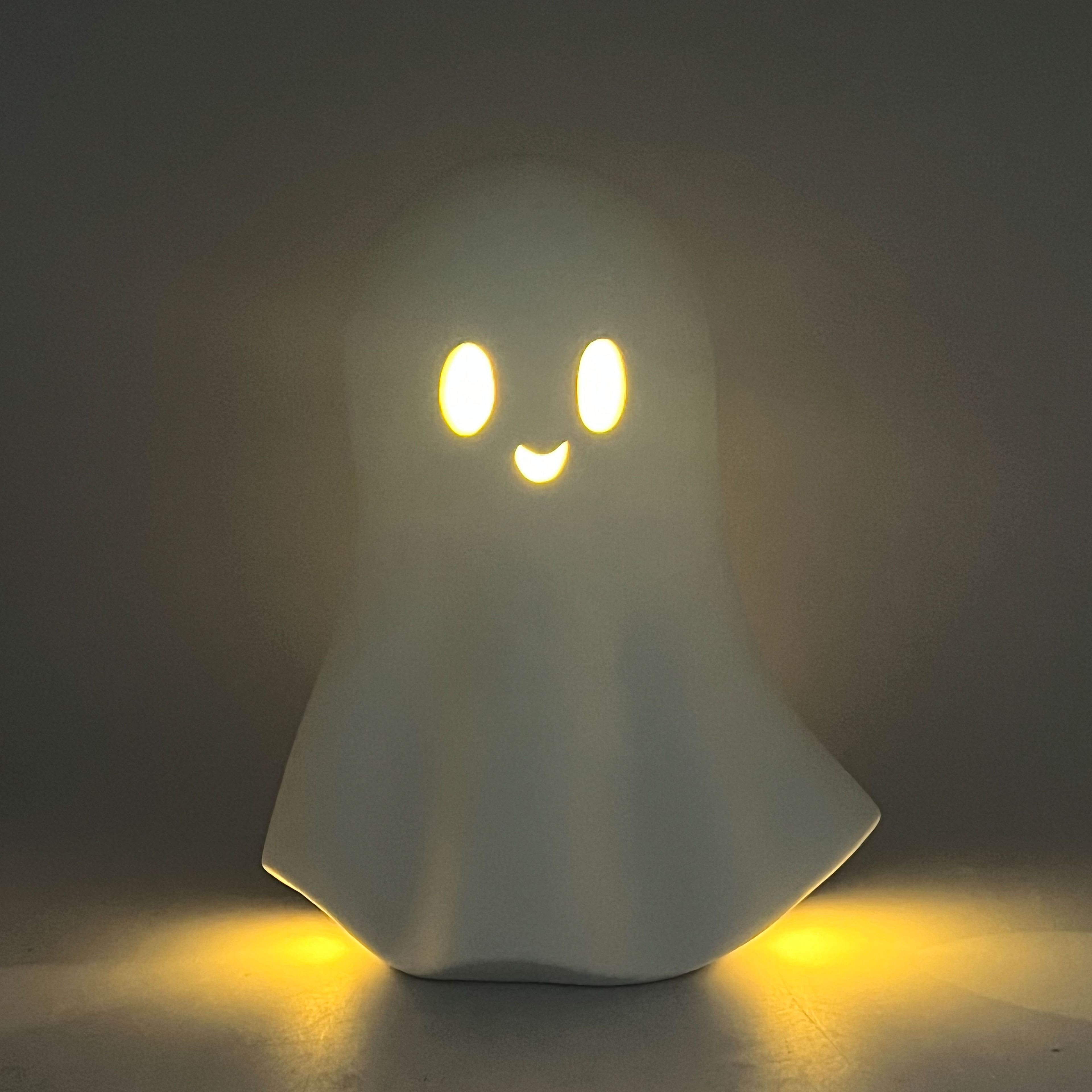 11.25&#x22; DIY Ceramic LED Ghost D&#xE9;cor by Make Market&#xAE;