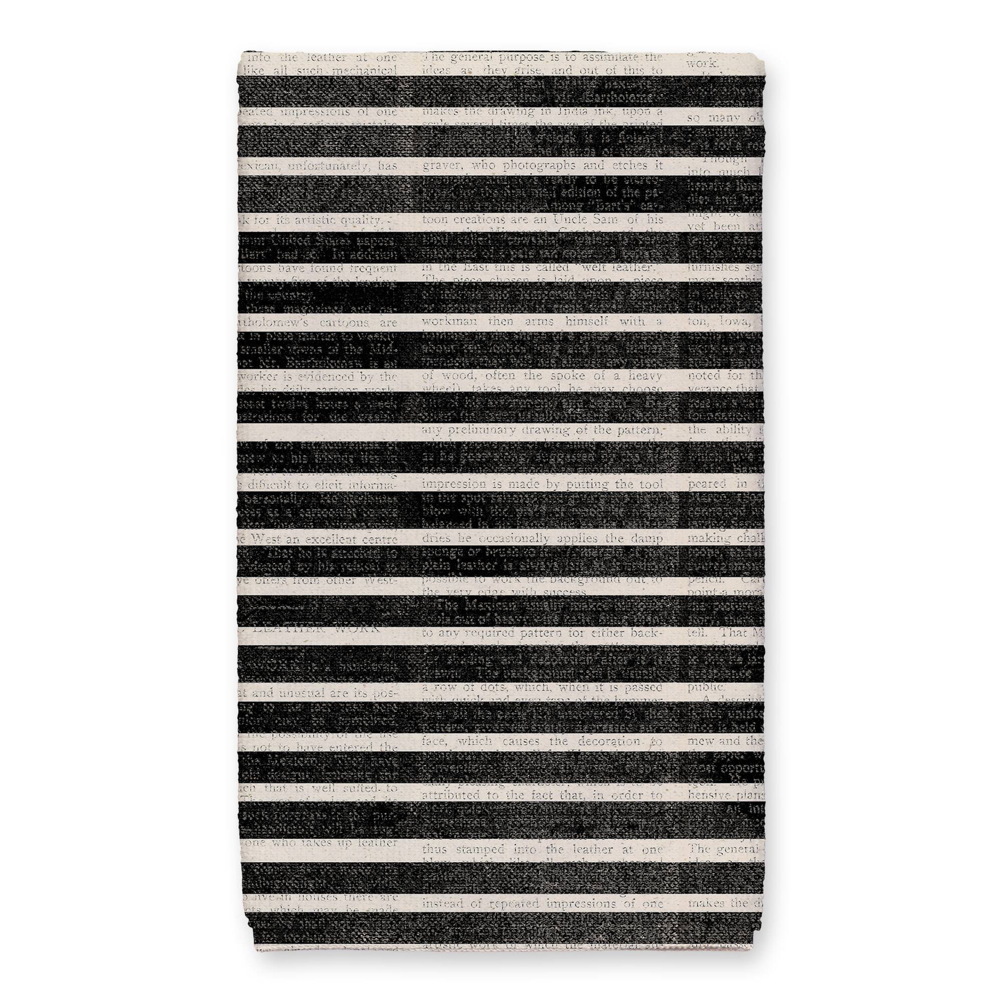 Halloween Date Newspaper Distressed Tea Towel Set