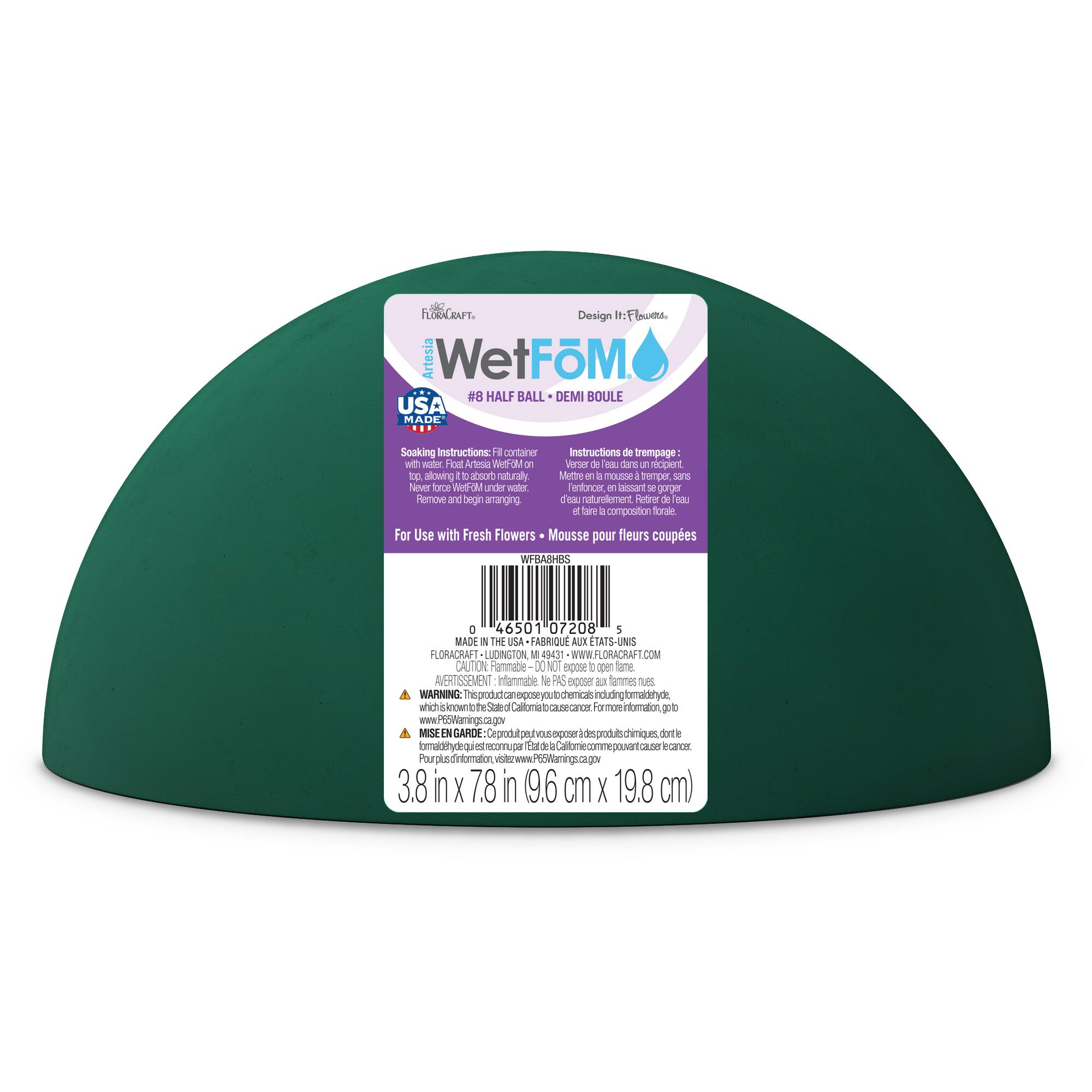 FloraCraft&#xAE; 7.75&#x22; Green Artesia WetF&#x14D;M&#xAE; Half Ball
