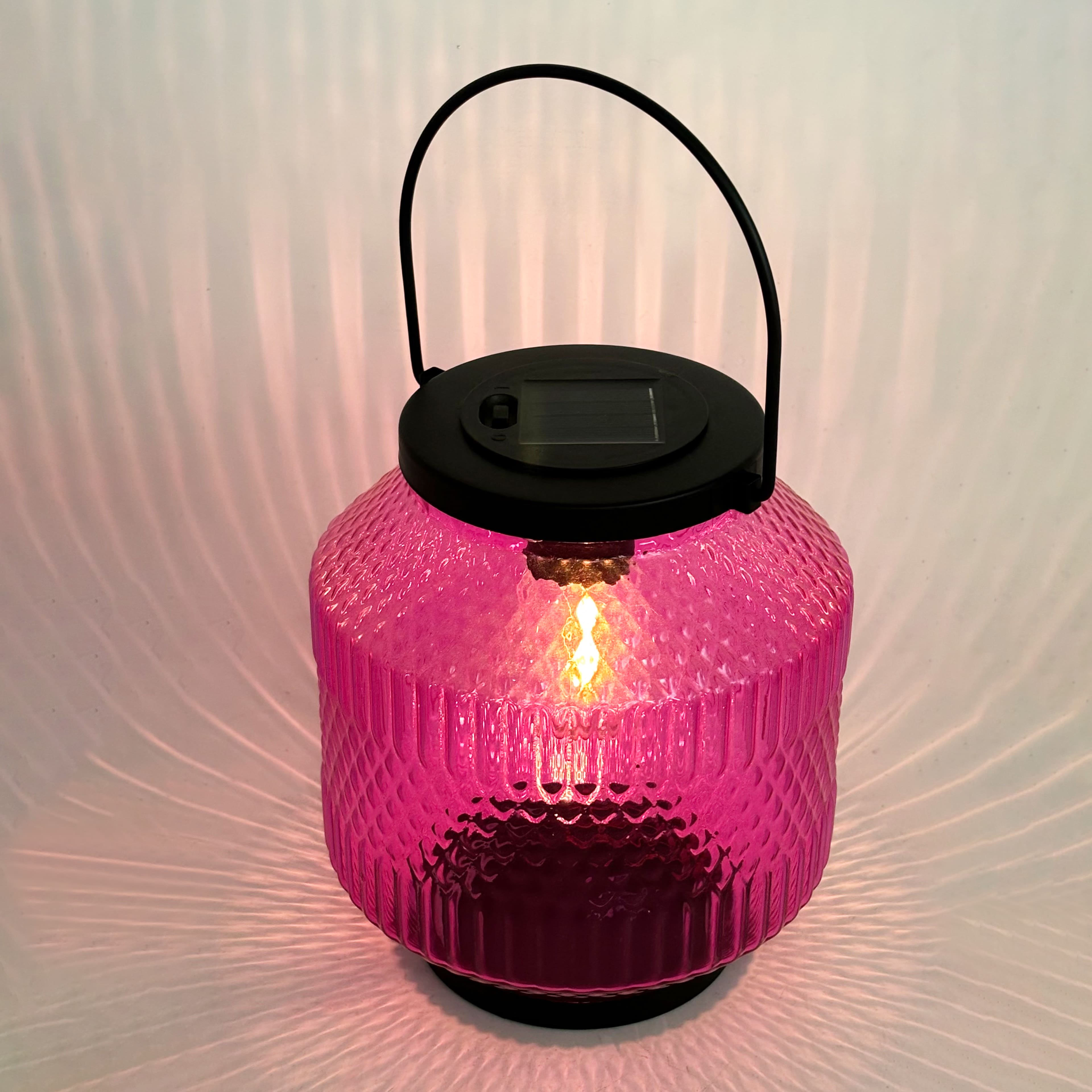 8.5&#x22; Solar Glass Lantern with Handle by Ashland&#xAE;