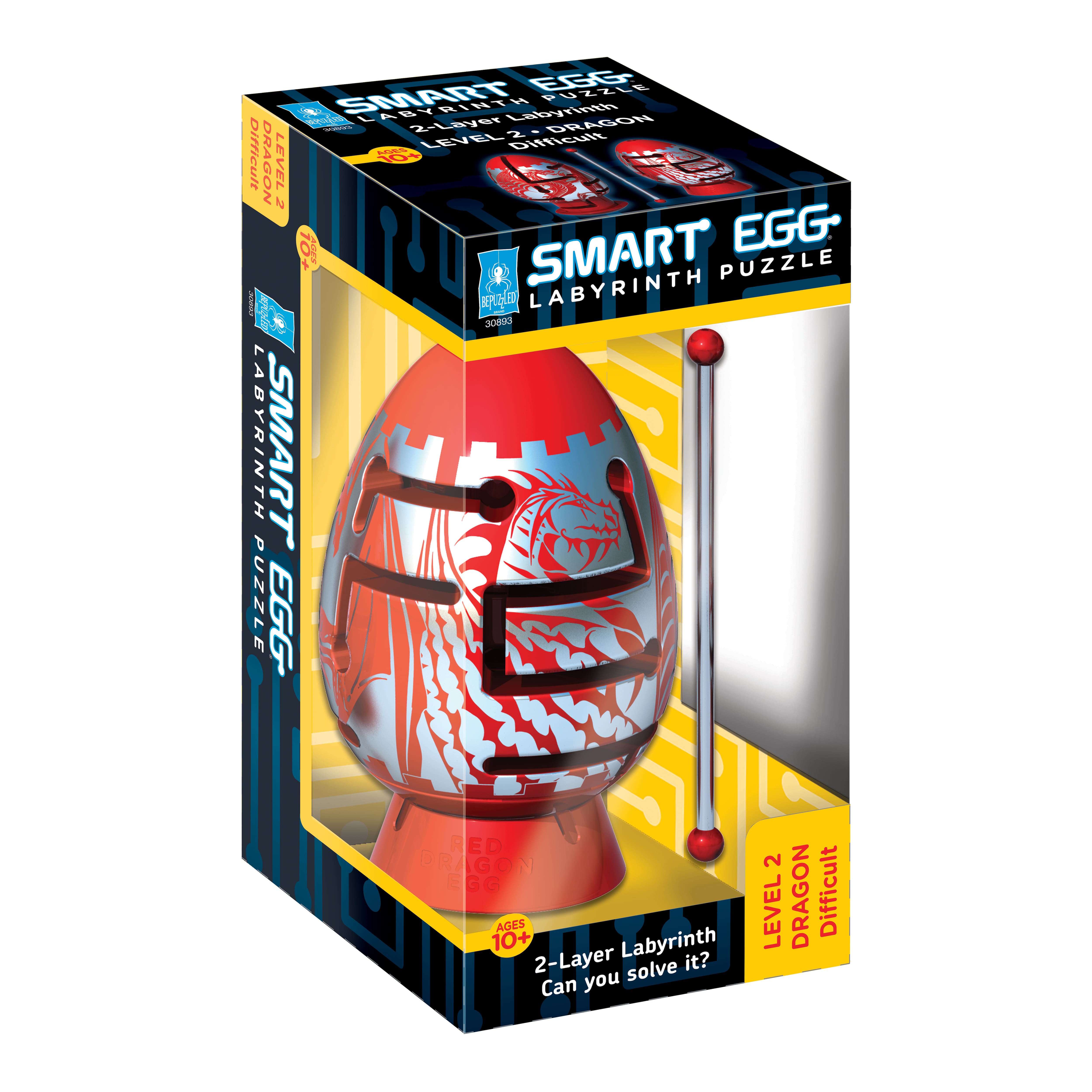 Smart Egg® 2-Layer Red Dragon Difficult Labyrinth Puzzle