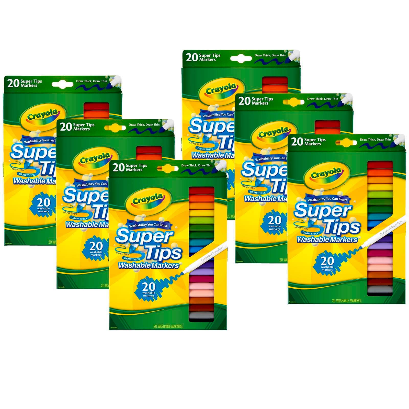 Crayola SuperTips Washable Markers - 20 / Pack