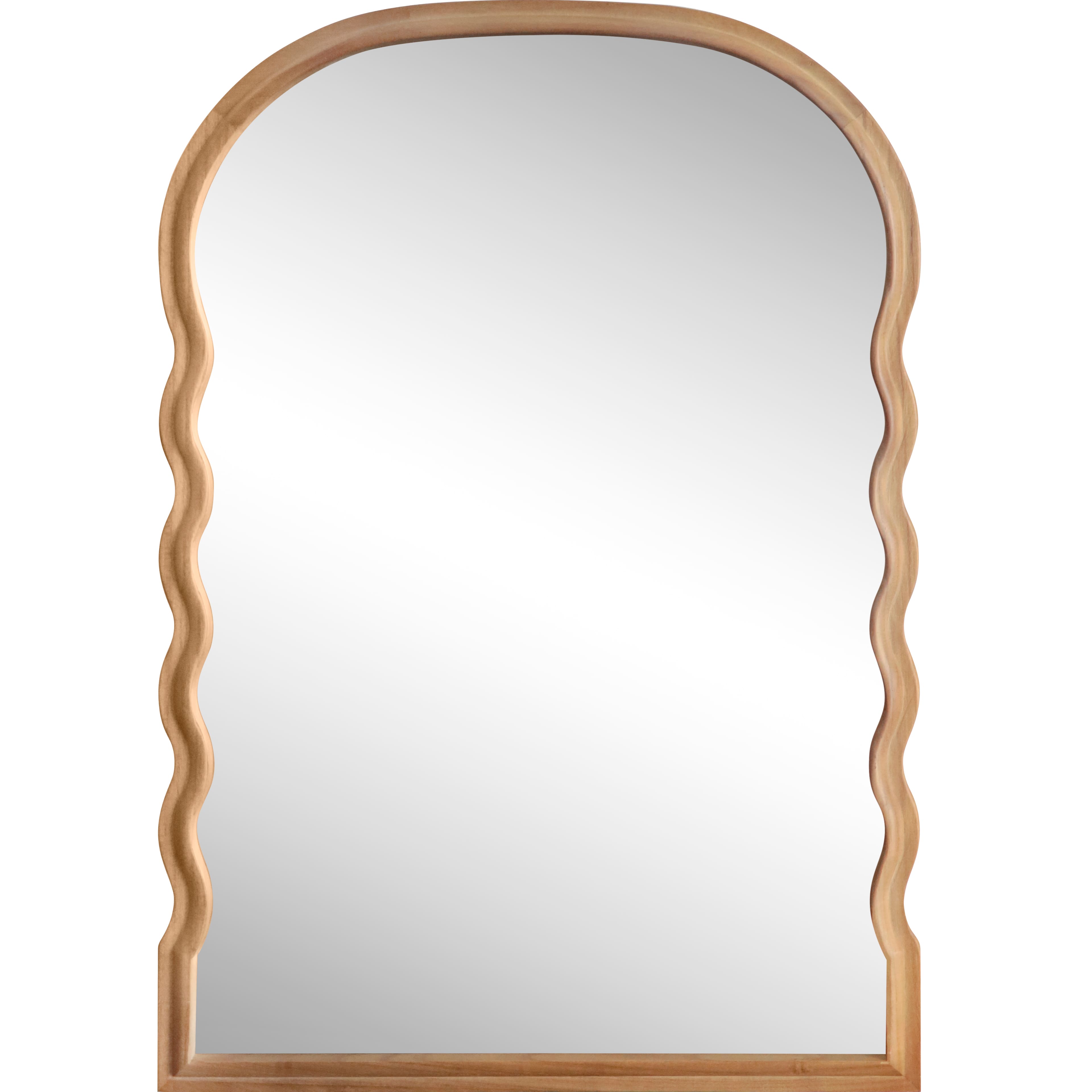 21" x 30" Arch Wall Mirror in Wavy Wood Frame by Ashland®