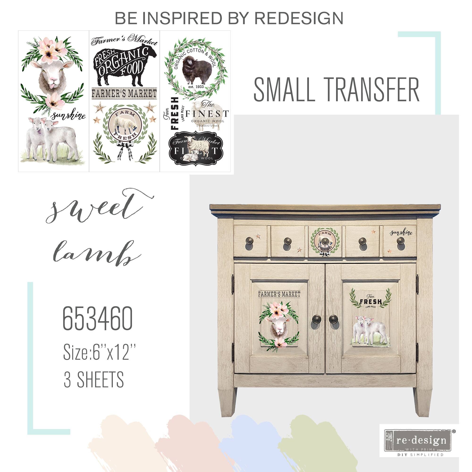 Prima® Re-Design Sweet Lamb Décor Transfers
