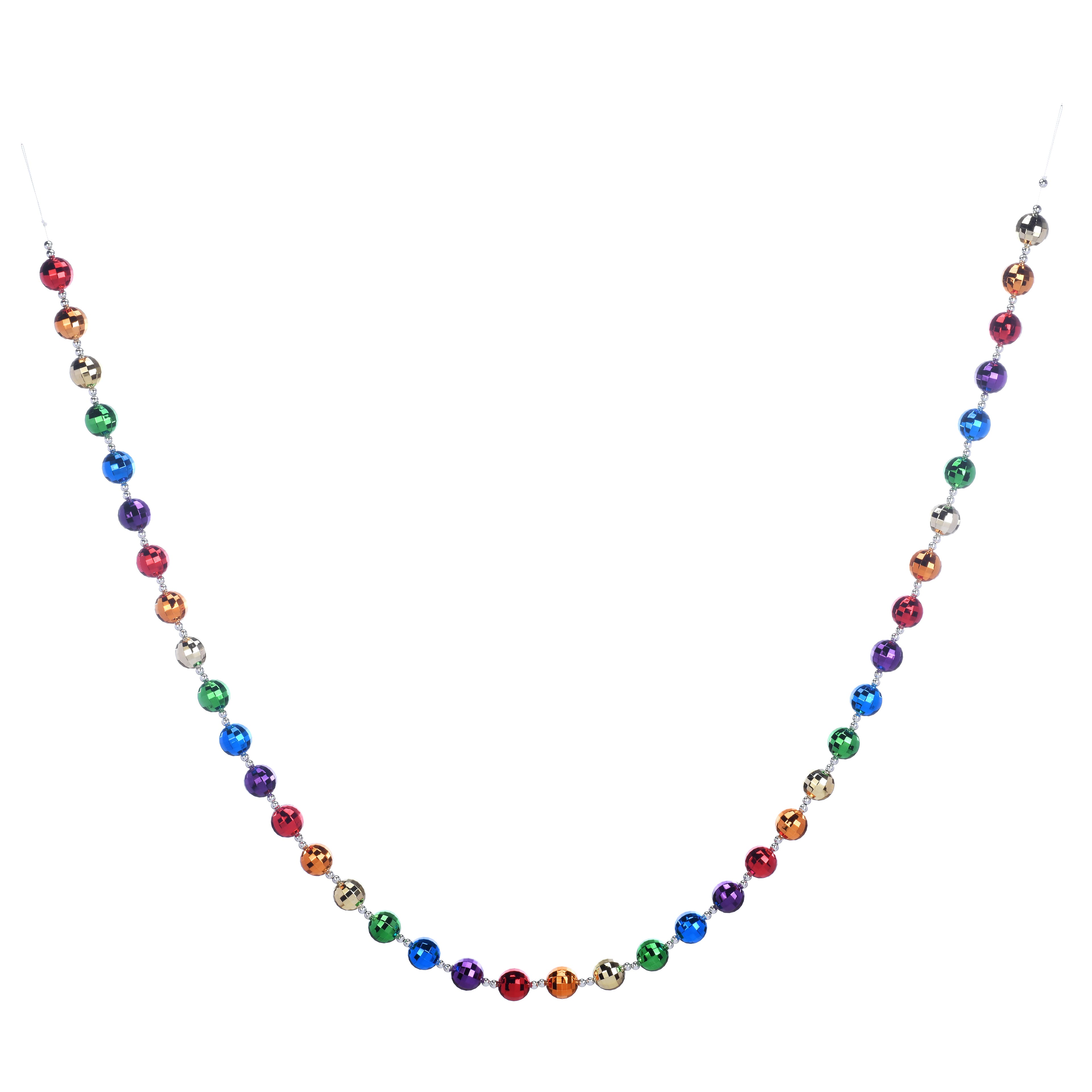 6ft. Rainbow Disco Ball Pride Garland by Celebrate It&#x2122;