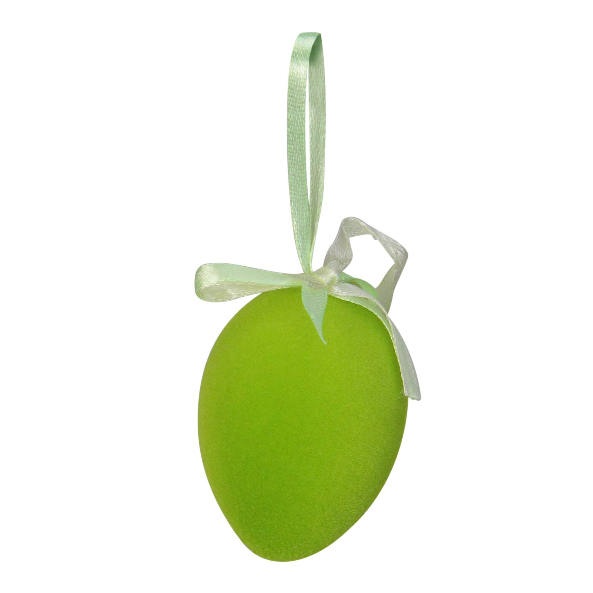 Set of 12 Orange, Green and Yellow Spring Easter Egg Ornaments