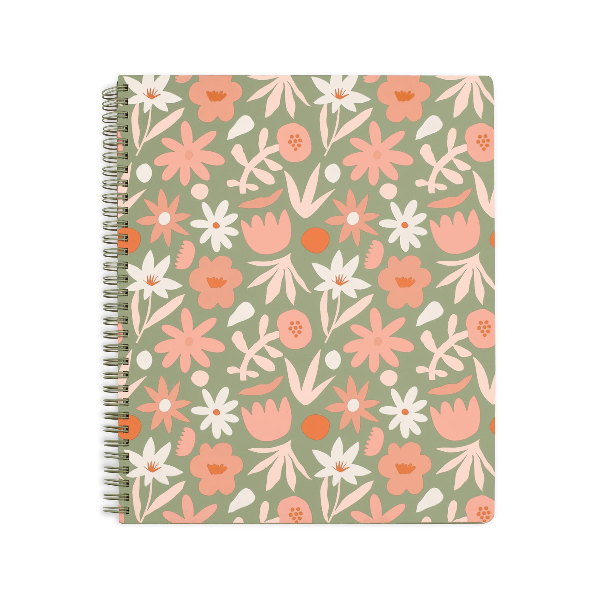 Steel Mill &#x26; Co.&#xAE; Cutout Floral Green Large Notebook