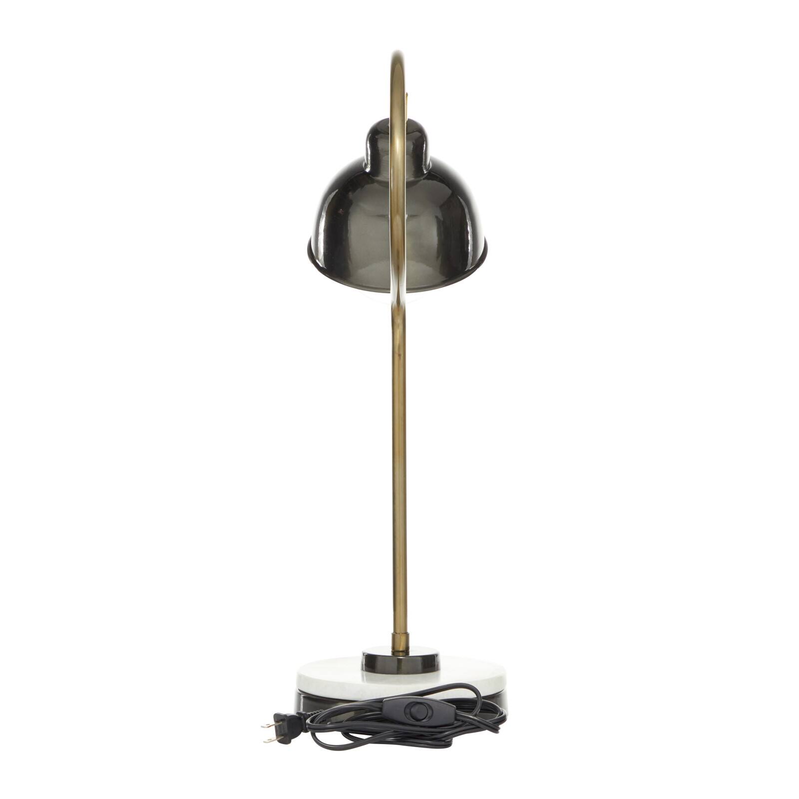 Black Metal Industrial Desk Lamp, 22" x 7" x 13"