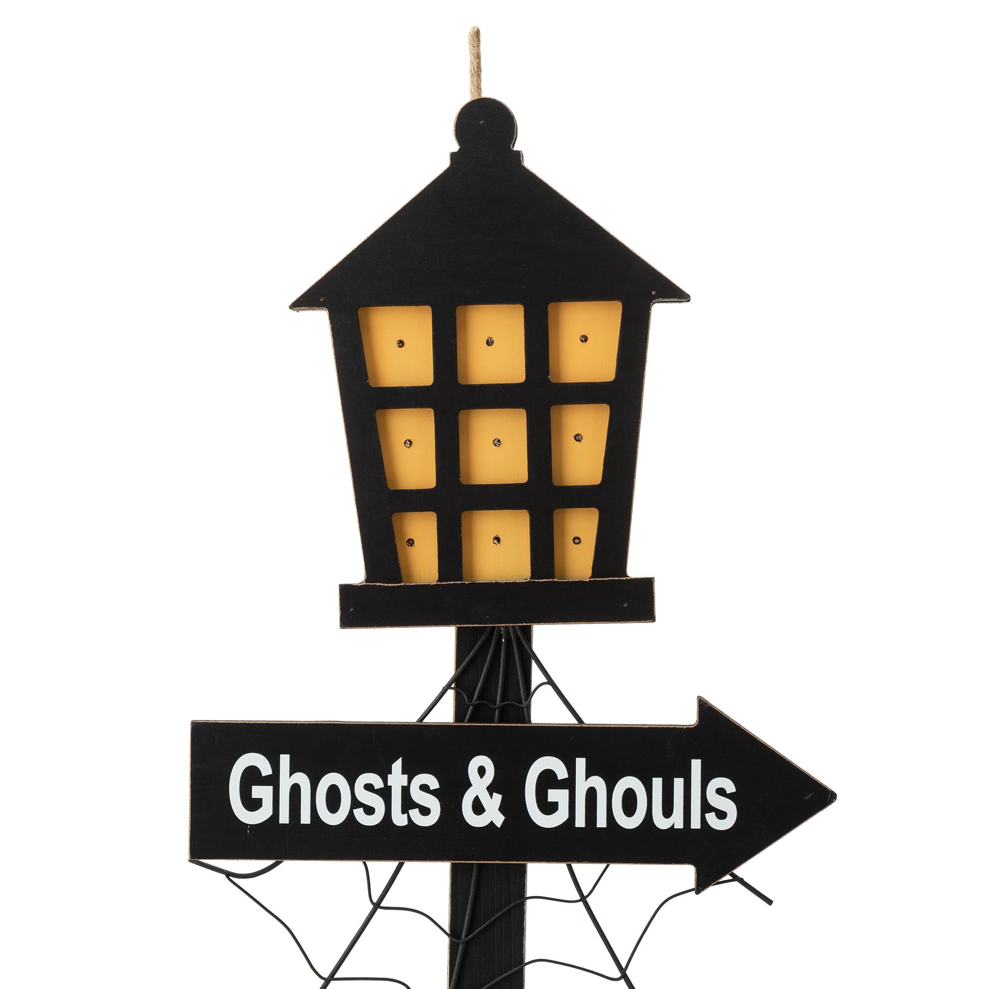 Glitzhome&#xAE; 42&#x22; Lighted Halloween Haunted House Yard Stake