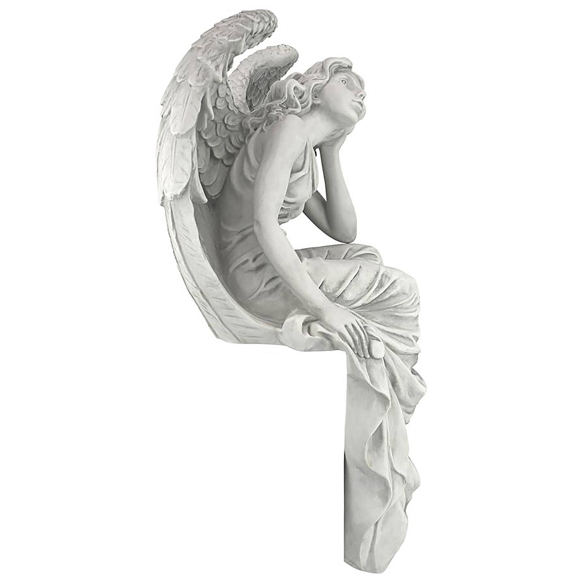 Design Toscano 18.5&#x22; Resting Grace Sitting Angel Sculpture