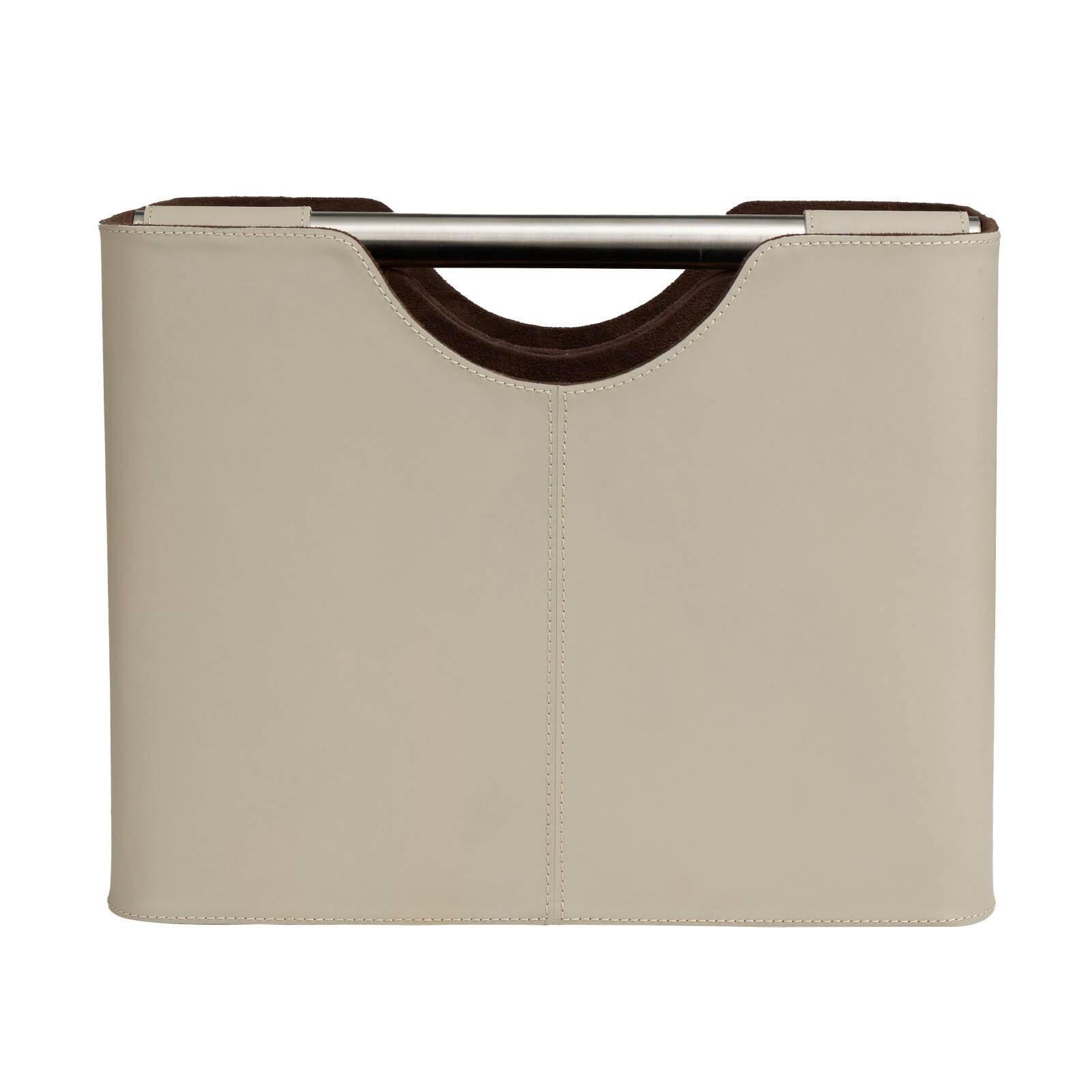 16&#x22; Light Gray Leather Magazine Holder