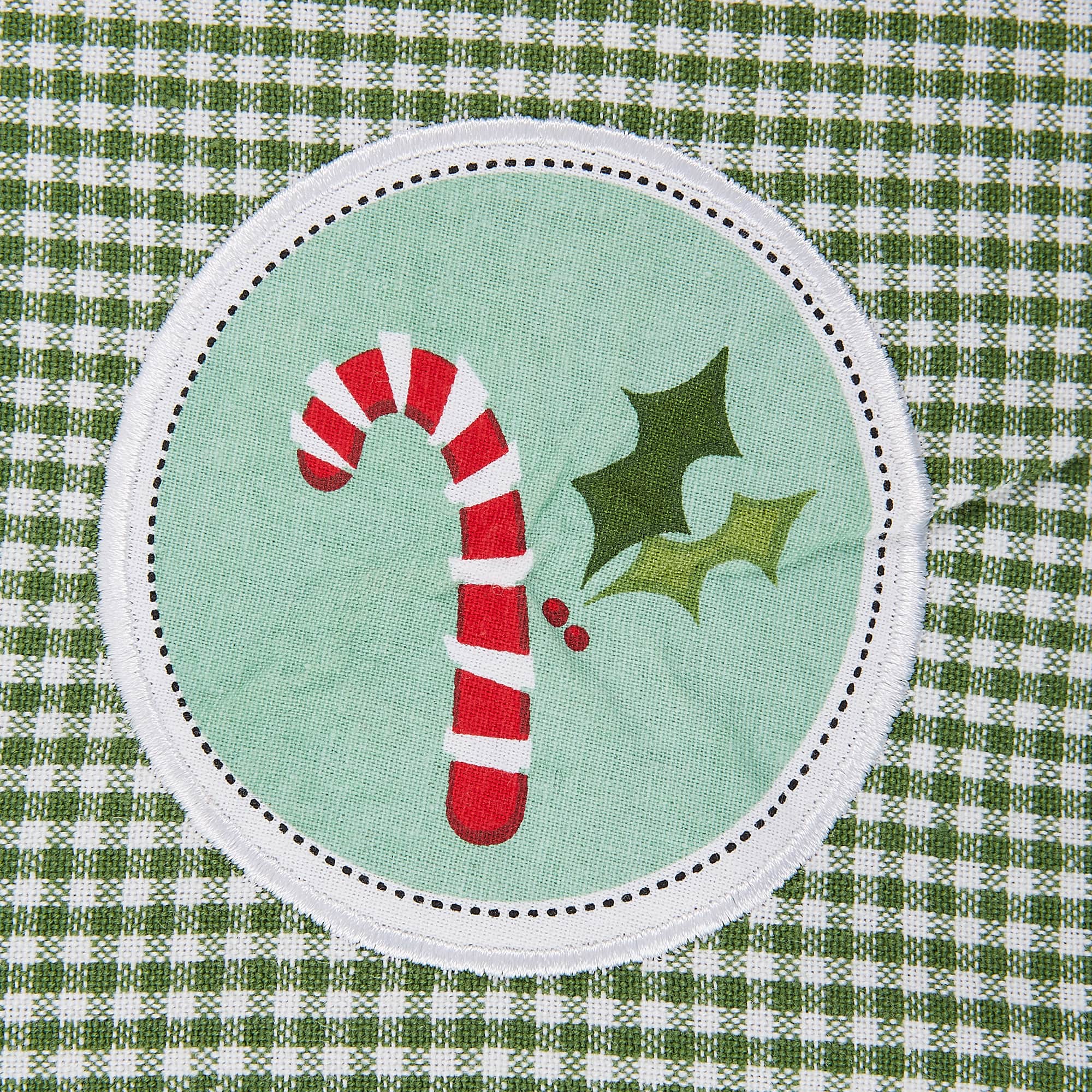 DII® Candy Cane Embellished Dishtowel Set