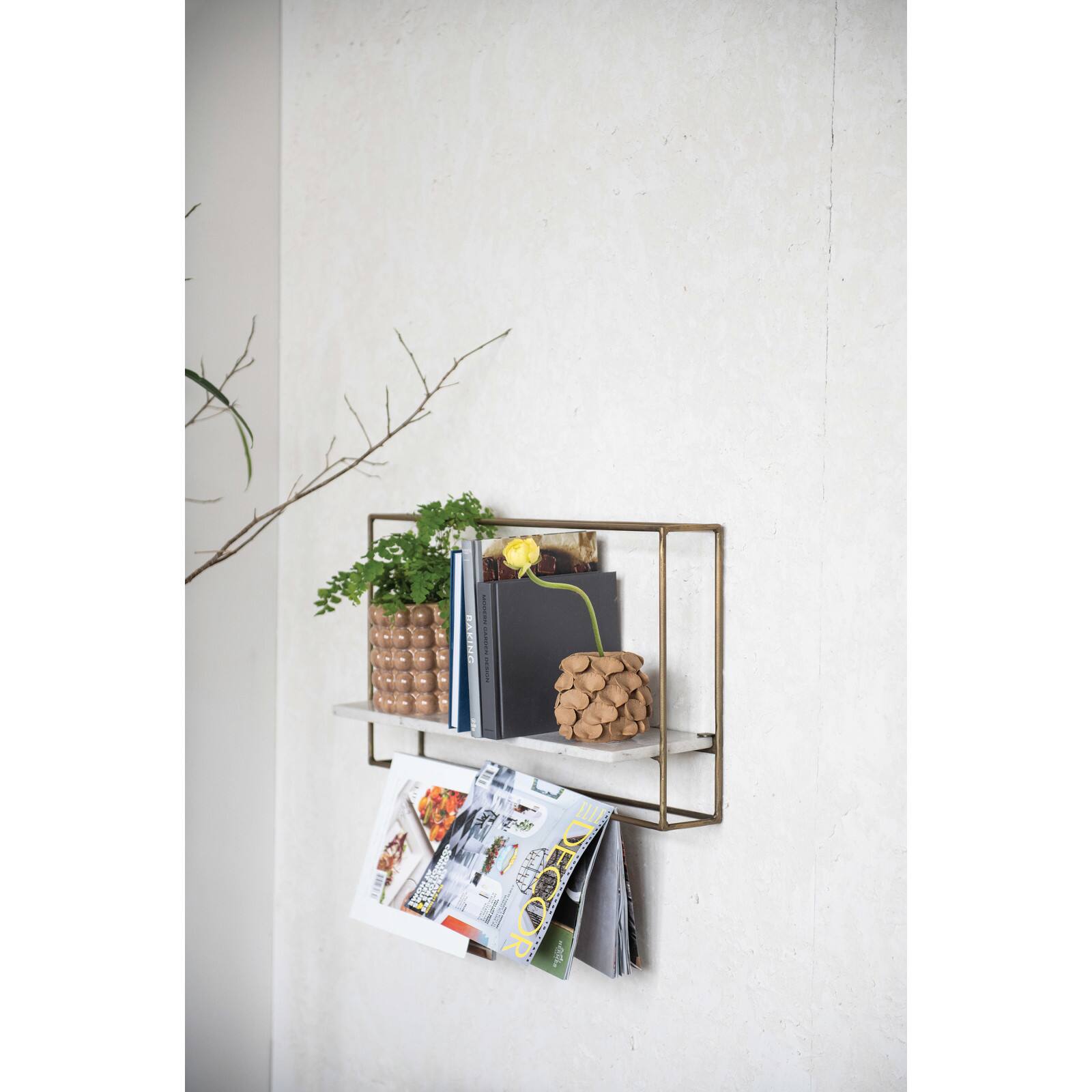 Metal & White Marble Wall Shelf Floating Shelves Michaels