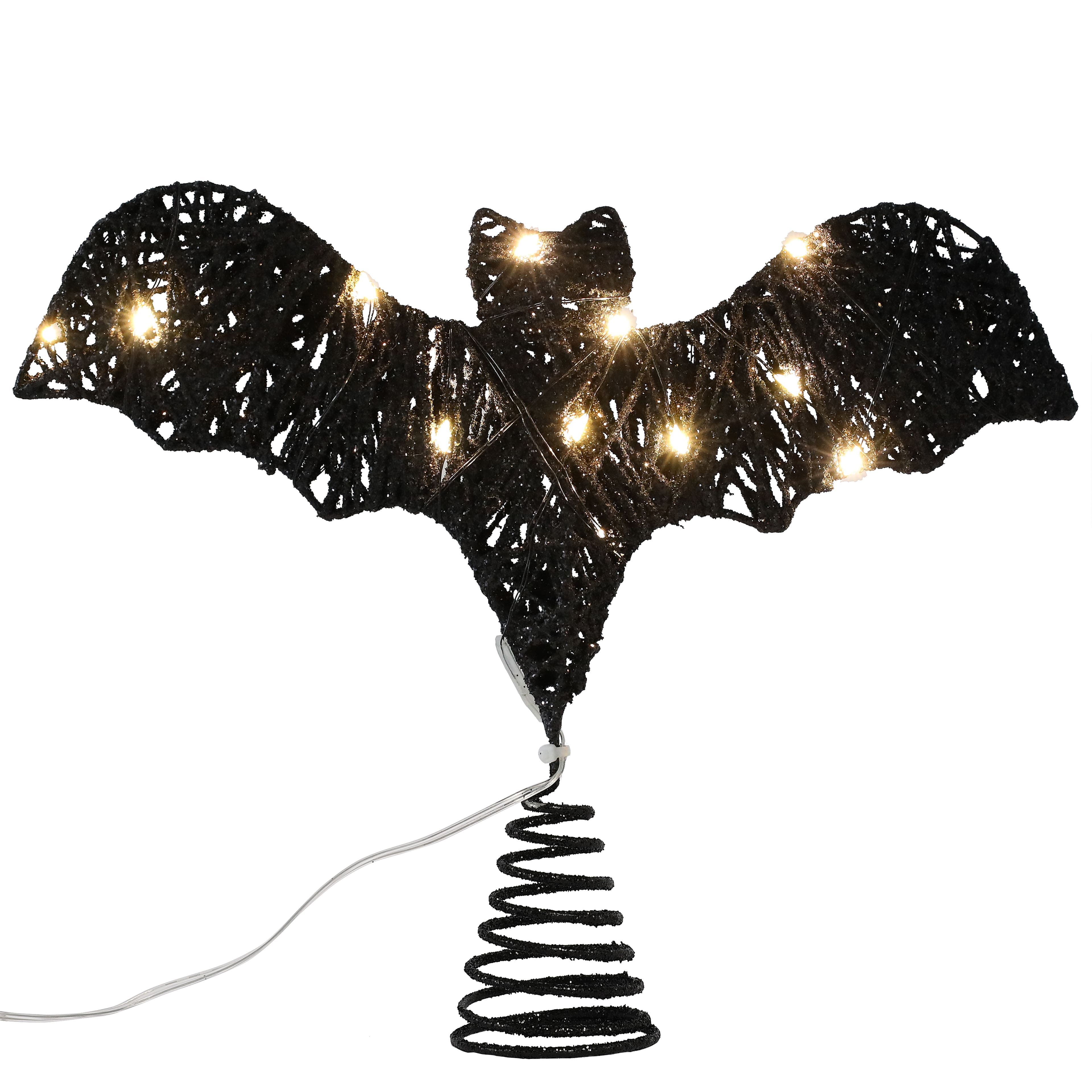 9&#x22; Black Bat Lighted Tree Topper by Ashland&#xAE;