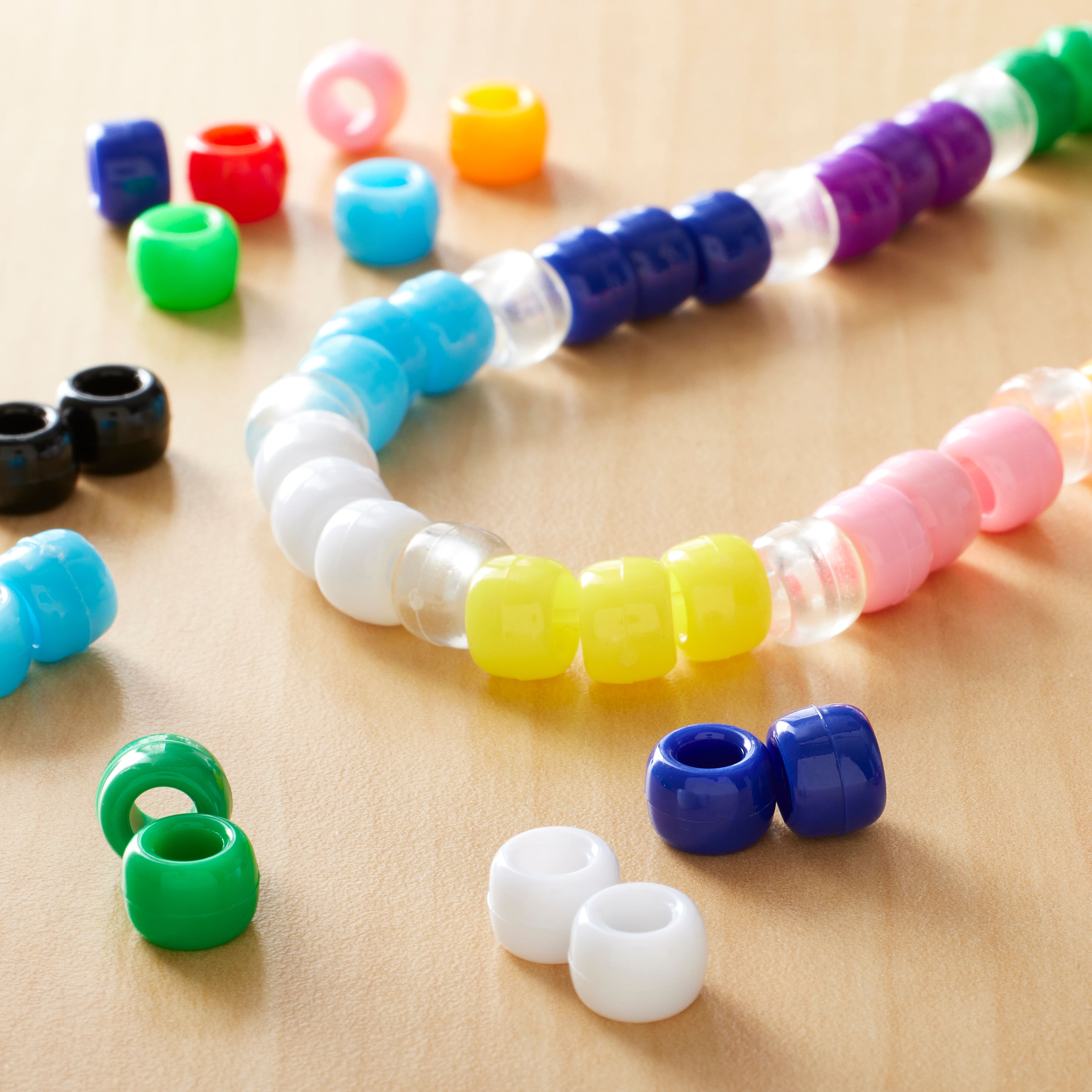 Multicolour Opaque Pony Beads by Creatology™, 6mm x 9mm