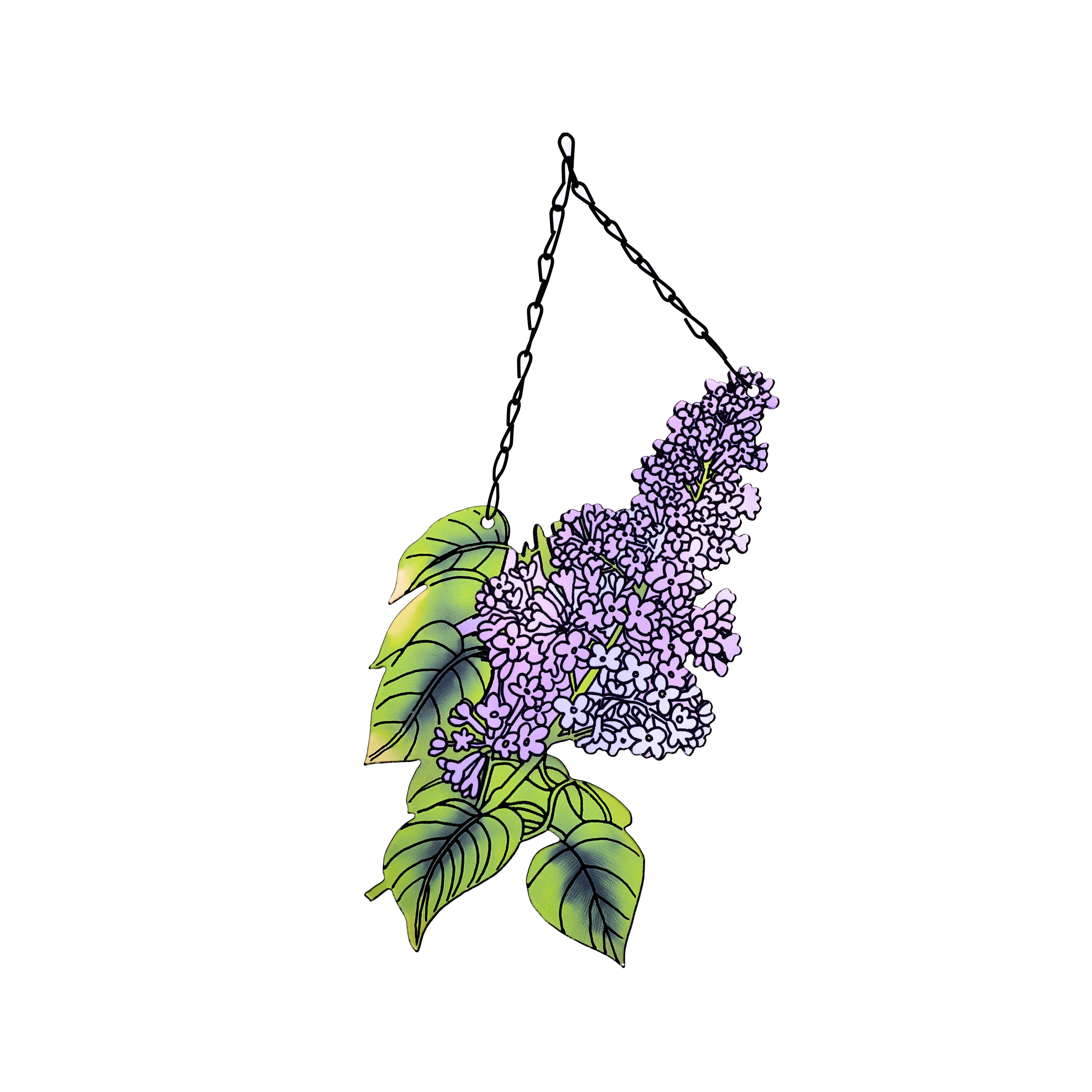 11&#x22; Hanging Lavender Blossoms Glass Wall Accent by Ashland&#xAE;