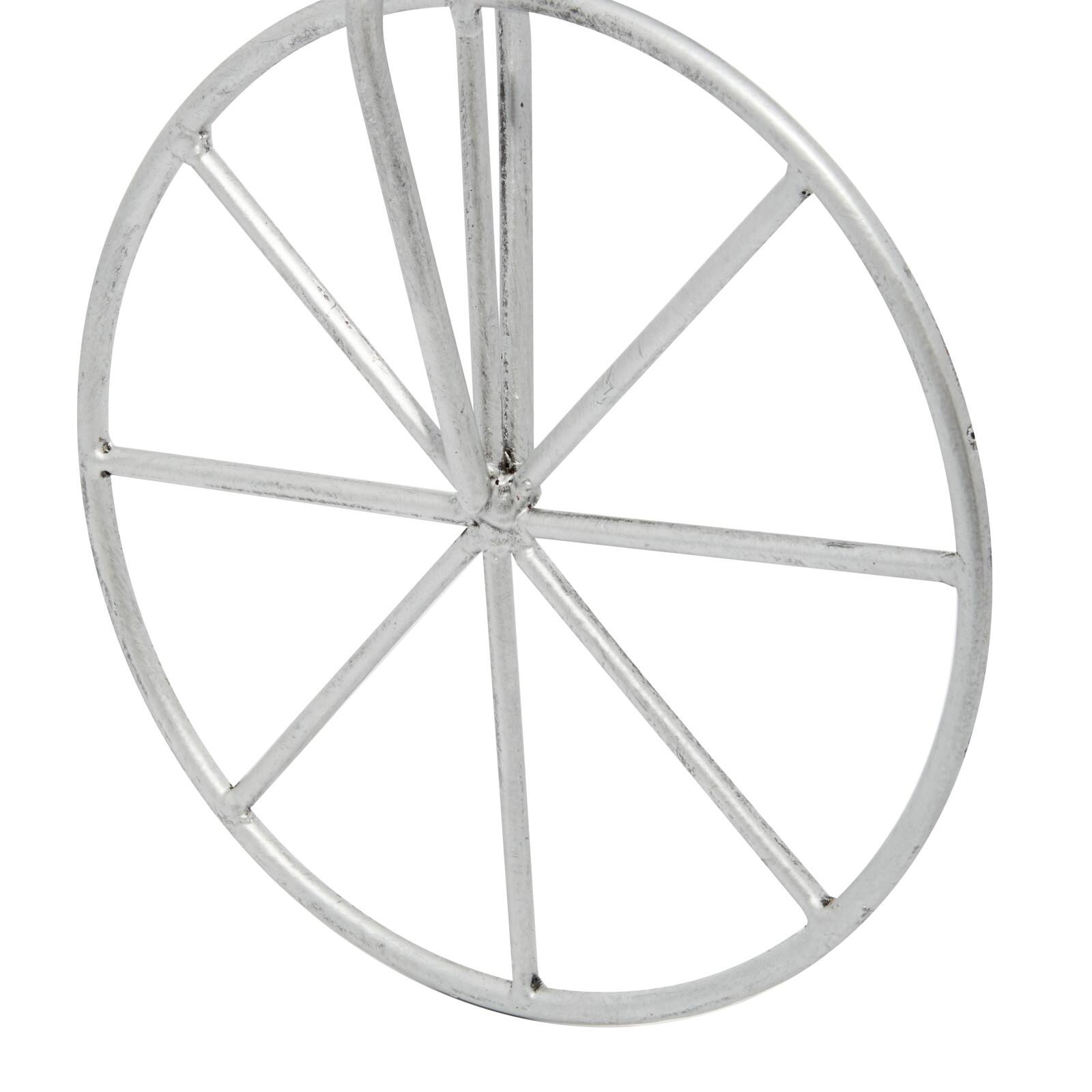 Gold and Silver Metal Contemporary Bicycle Set