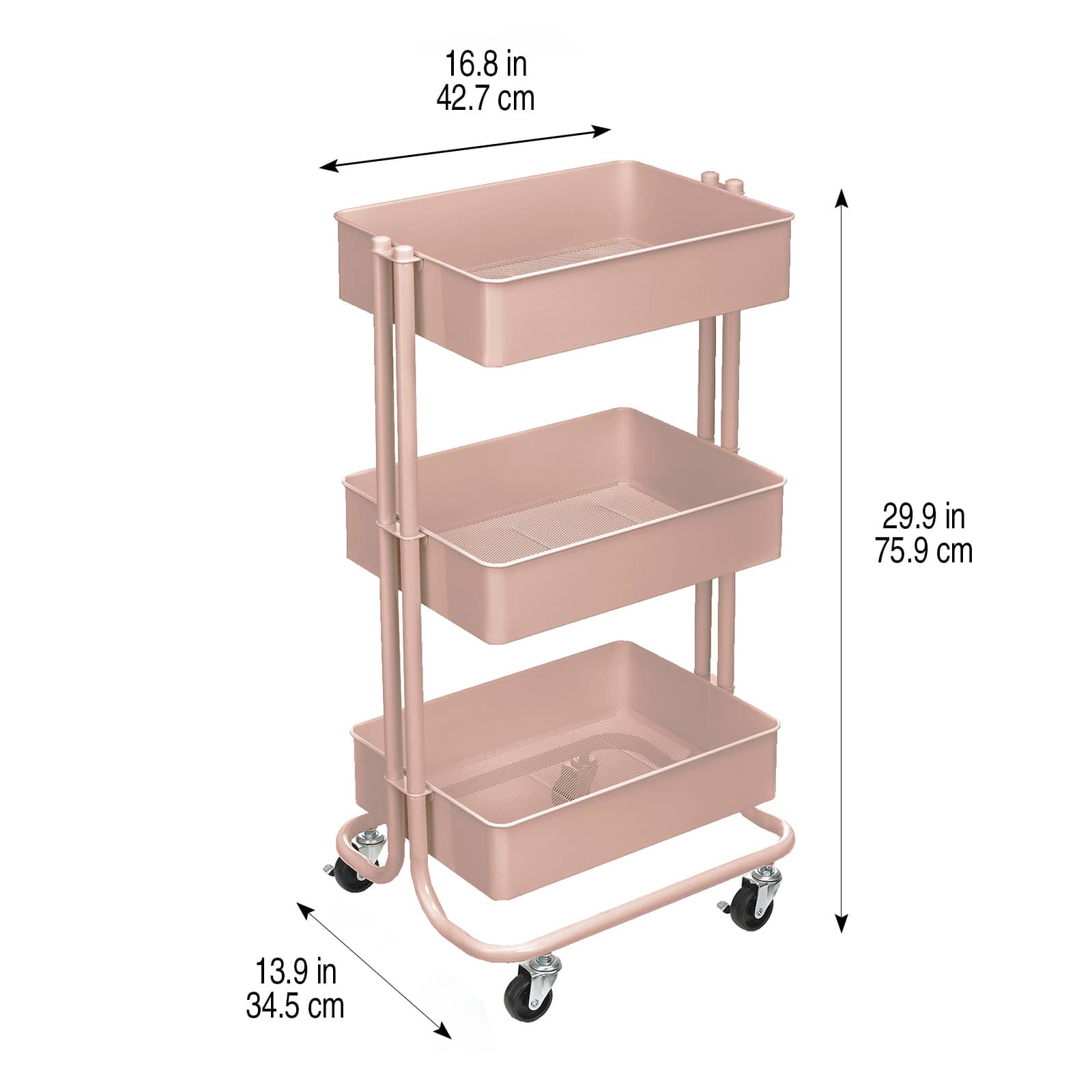 Lexington 3-Tier Rolling Cart by Simply Tidy®