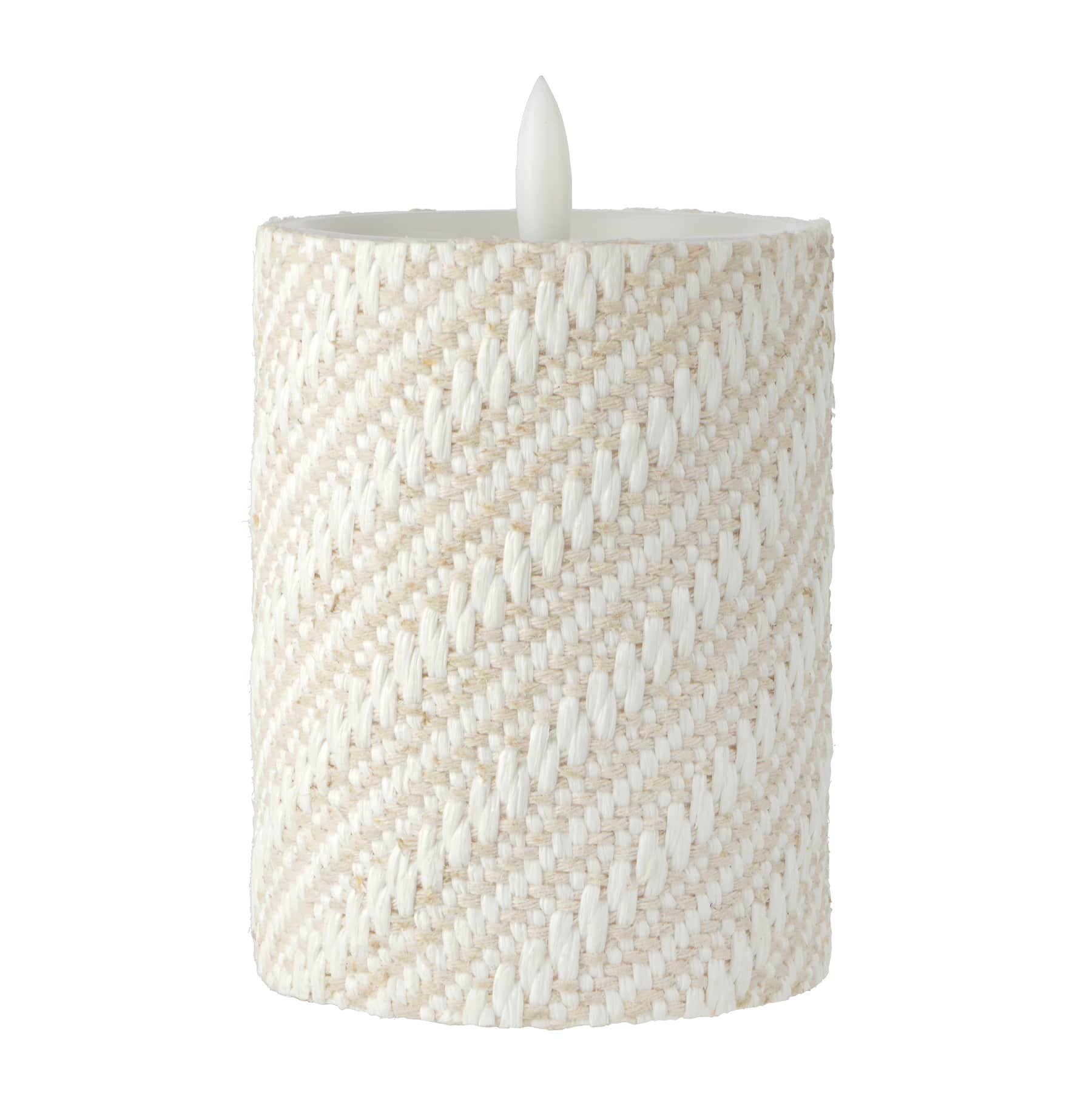 4&#x22; Woven Wax LED Pillar Candle by Ashland&#xAE;